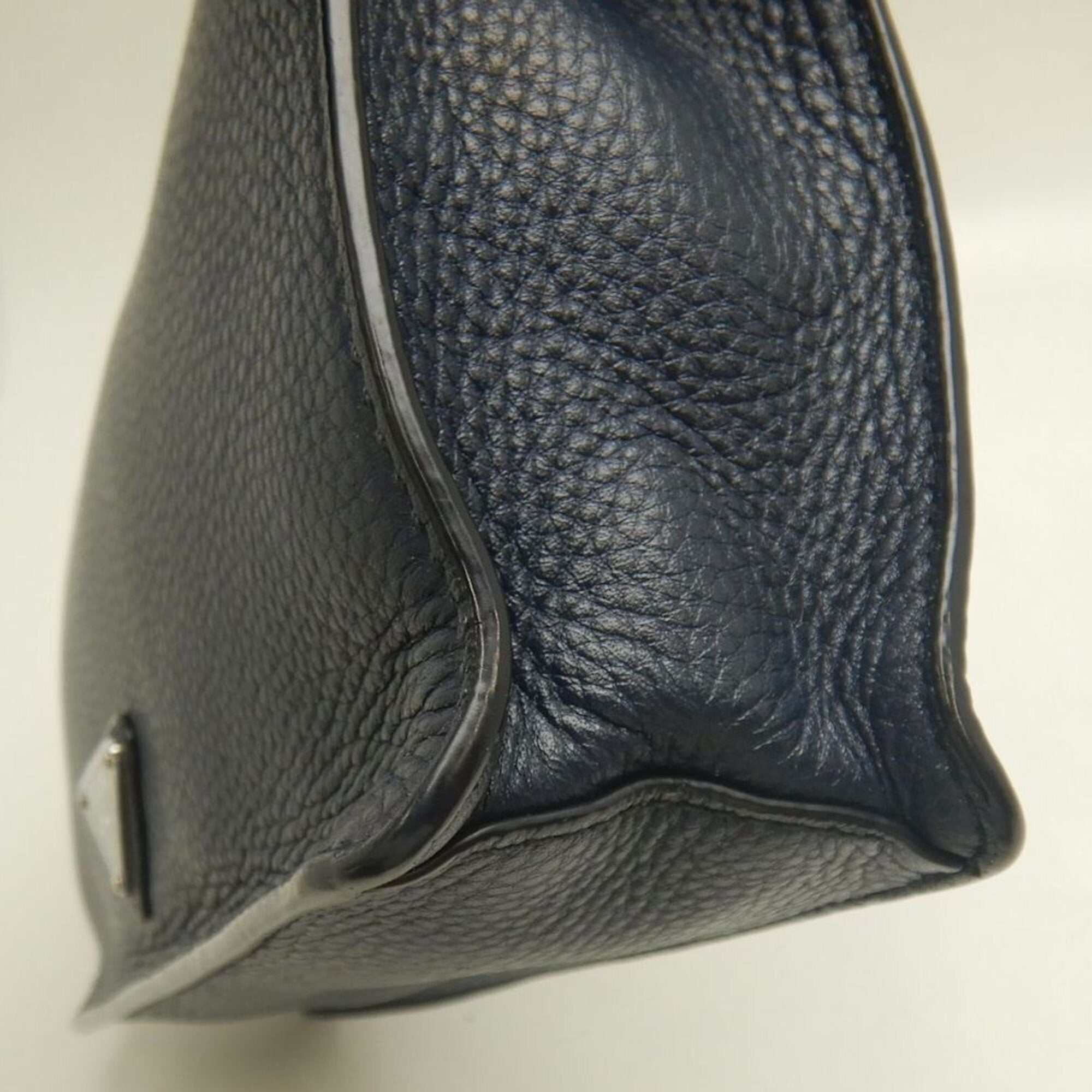 Prada Silver Leather Clutch Bag (Pre-Owned)