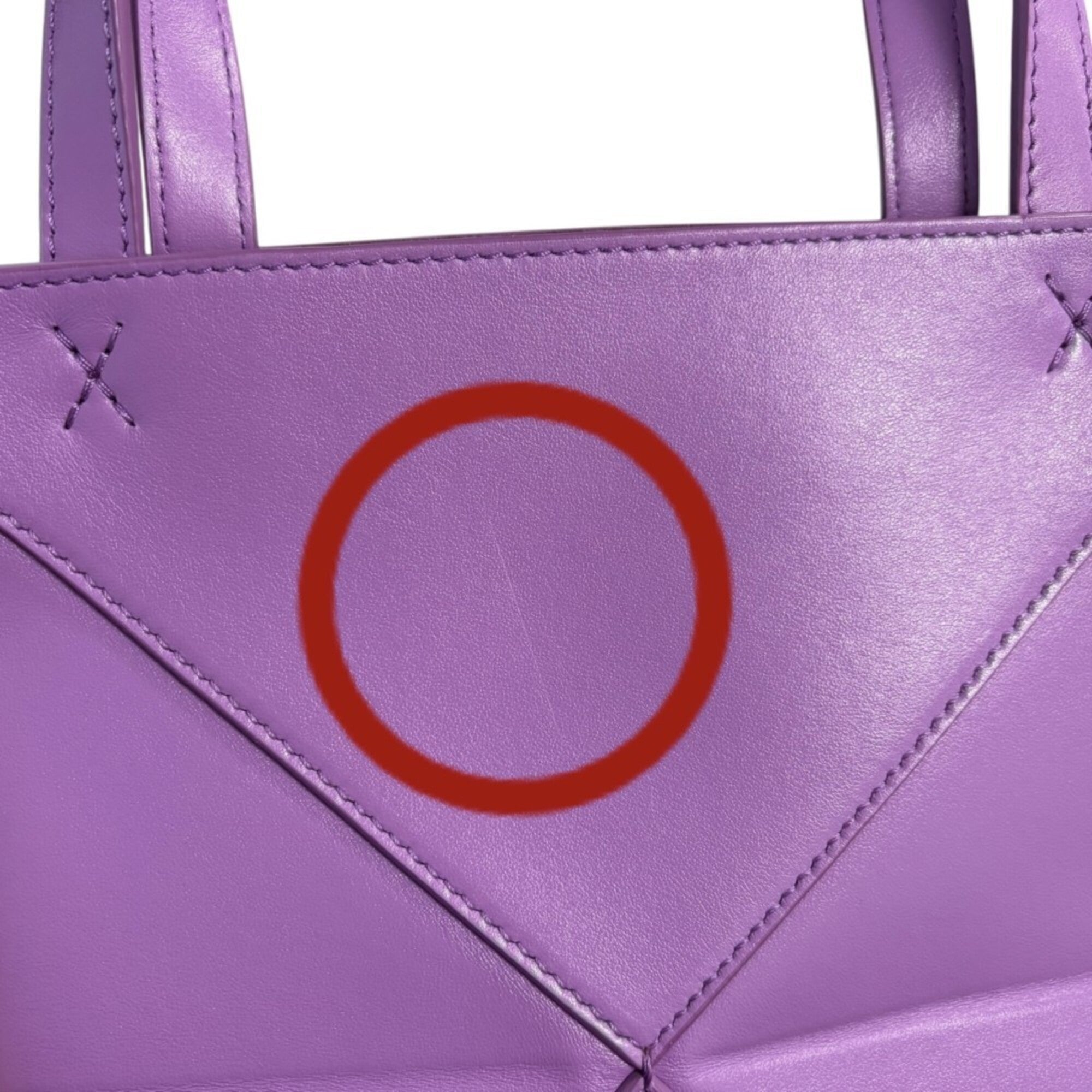 Loewe Purple Leather Handbag Shoulder Bag Tote Bag (Pre-Owned)