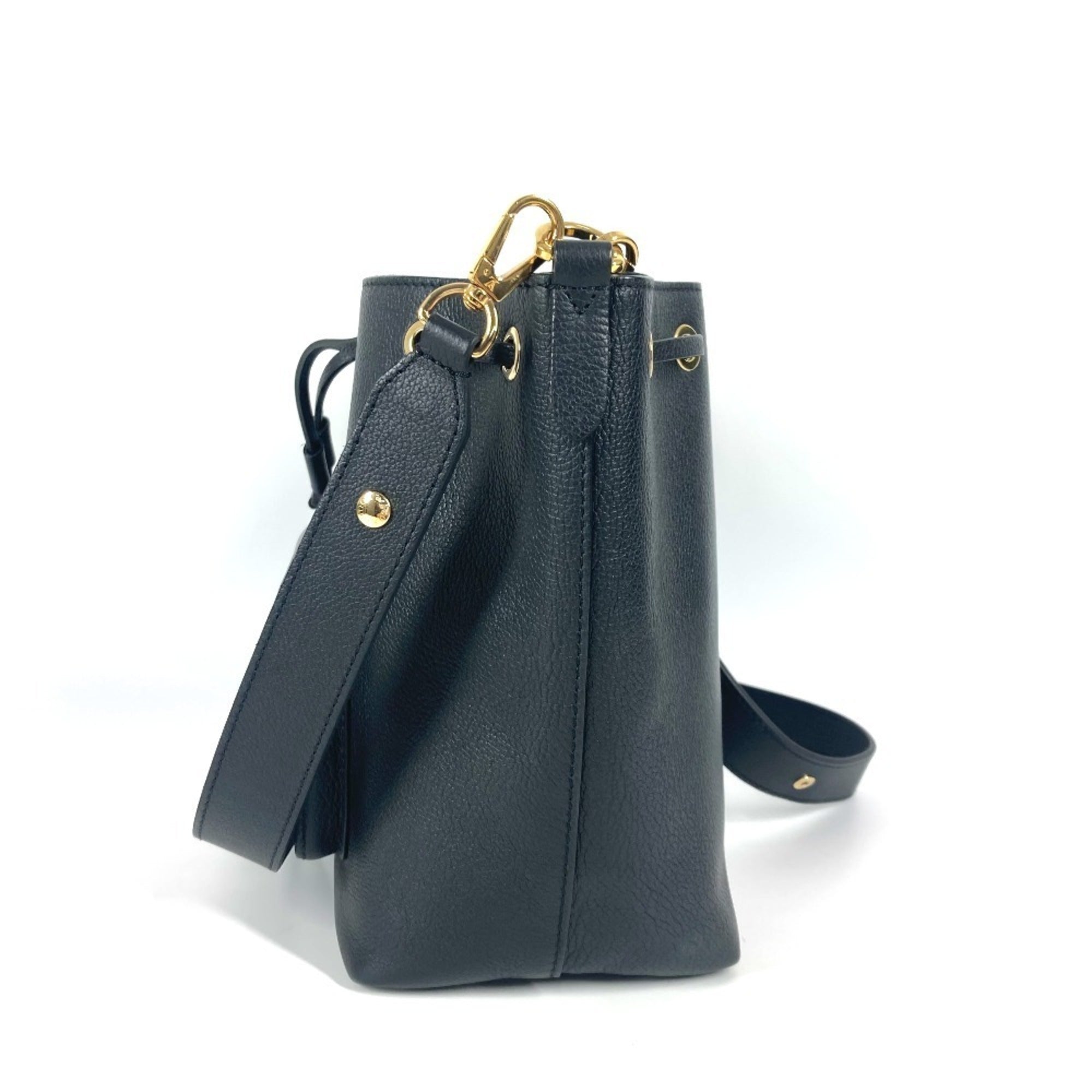 Louis Vuitton Black Noir Leather Handbag Shoulder Bag (Pre-Owned)