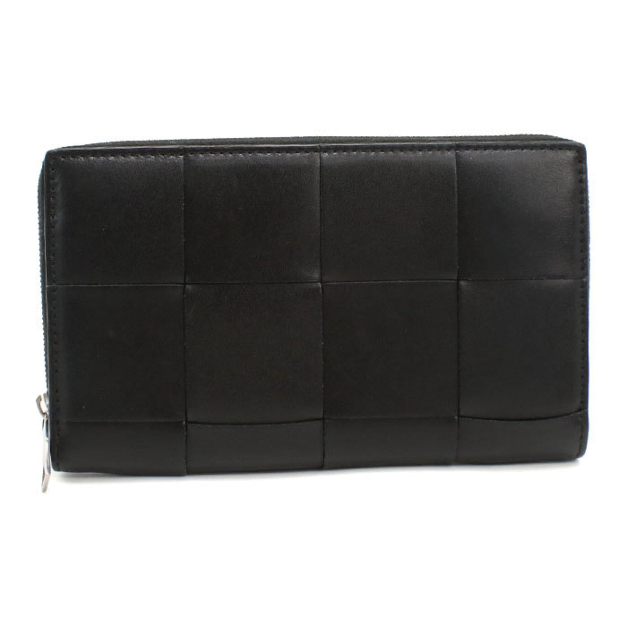 Bottega Veneta Black Leather Long Wallet (Bi-Fold) (Pre-Owned)