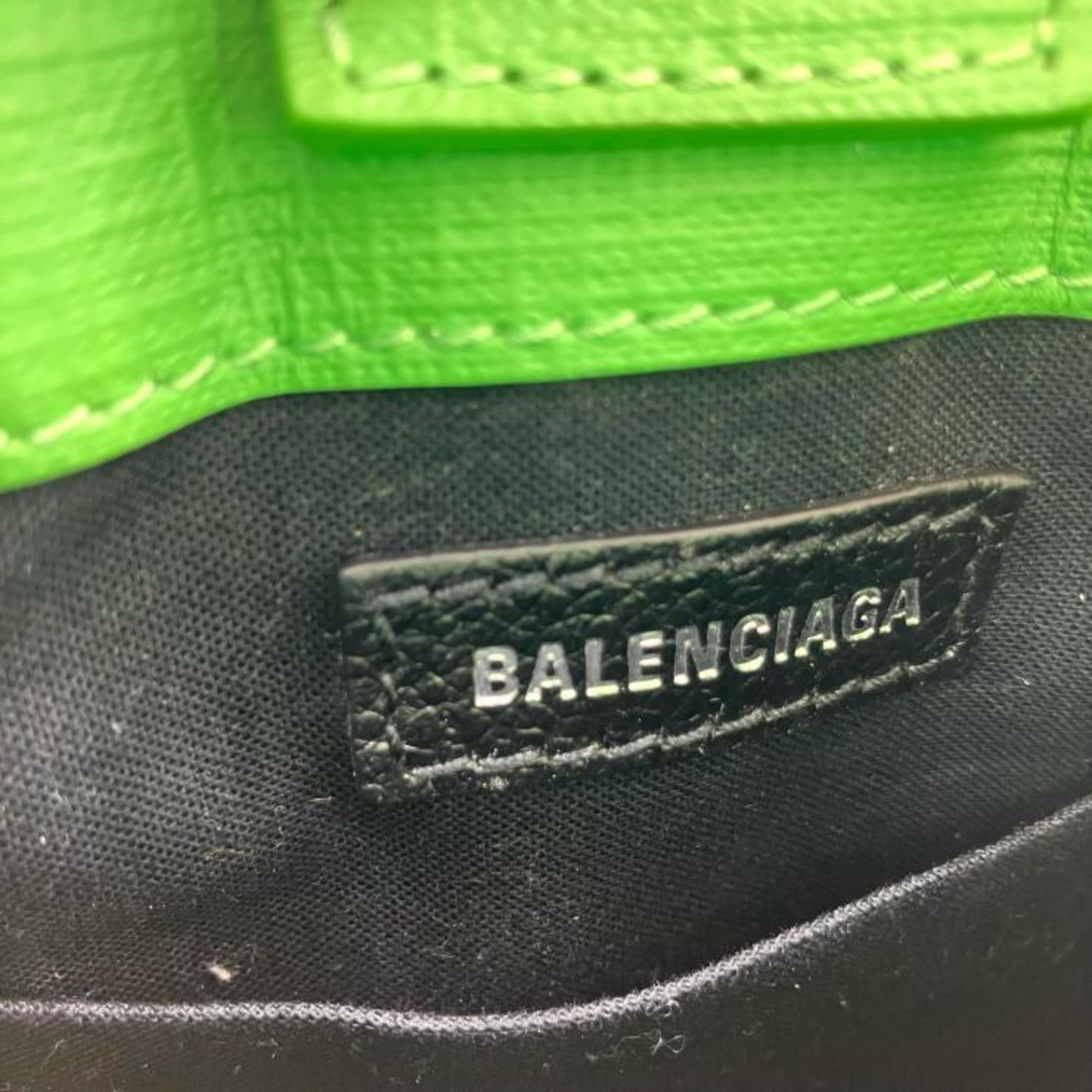 Balenciaga Green Leather Shoulder Bag (Pre-Owned)