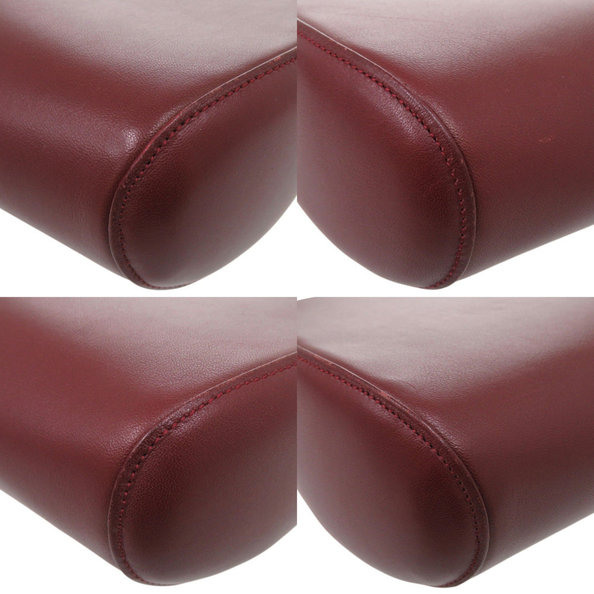 Cartier Bordeaux Leather Handbag (Pre-Owned)