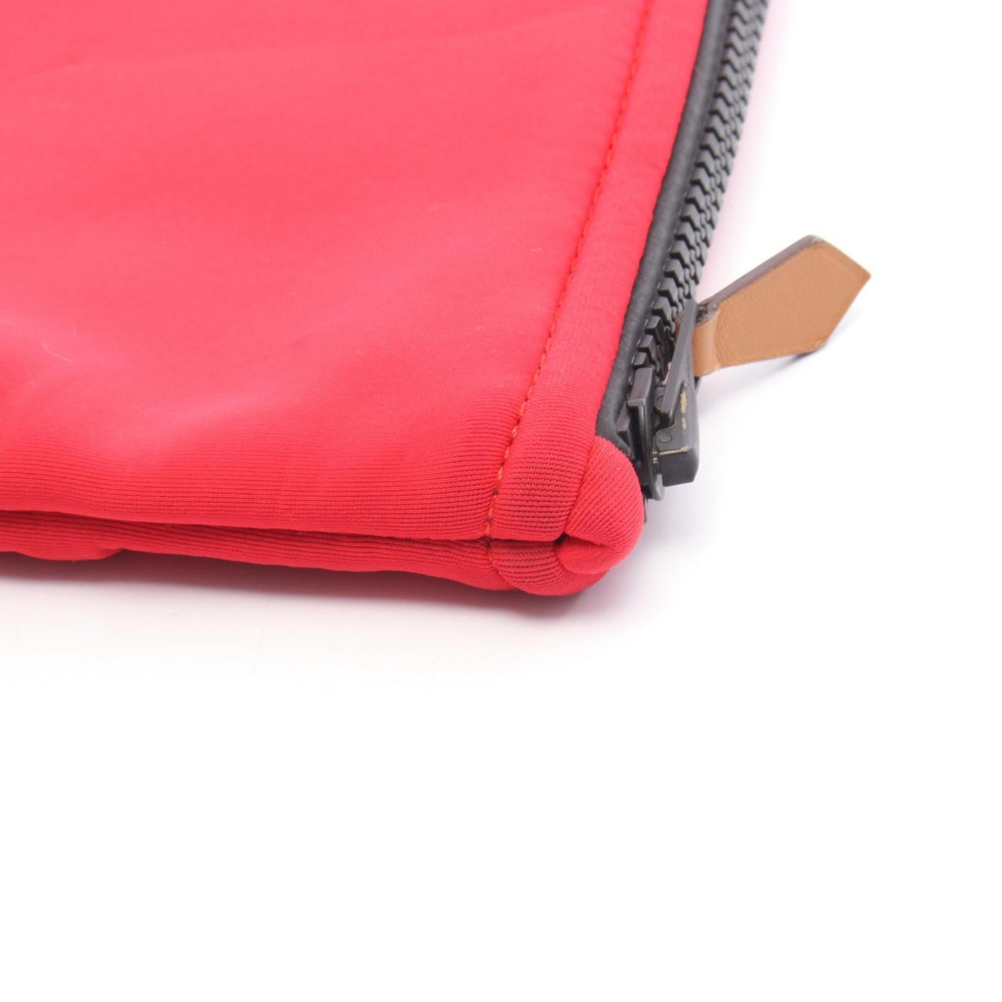 Hermes Red Color Neoprene Pouch (Pre-Owned)