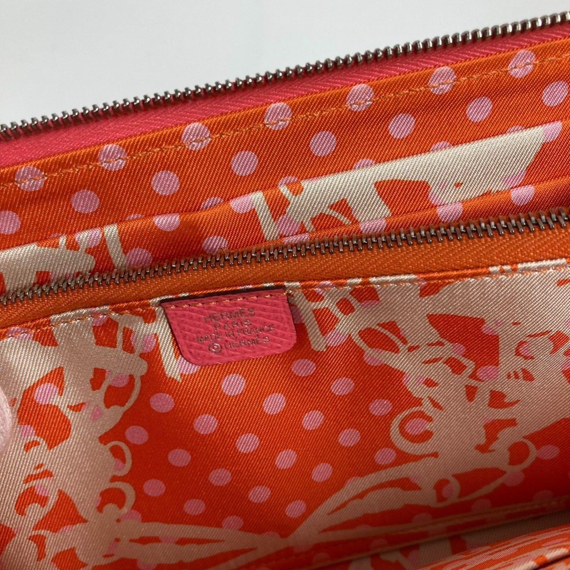 Hermes Silk'in Pink Epsom Leather Long Wallet (Bi-Fold) (Pre-Owned)
