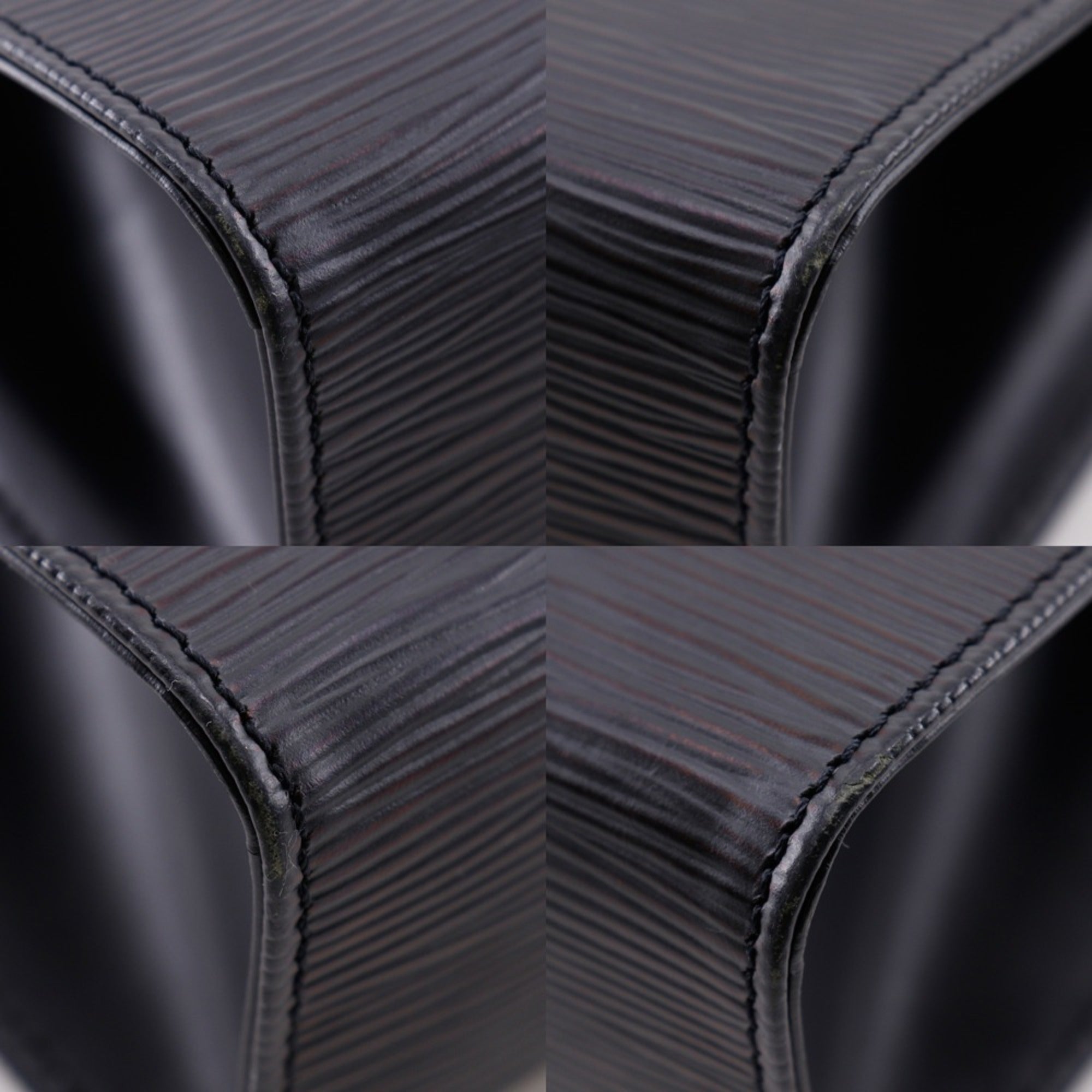 Louis Vuitton Black Noir Epi Leather Shoulder Bag (Pre-Owned)