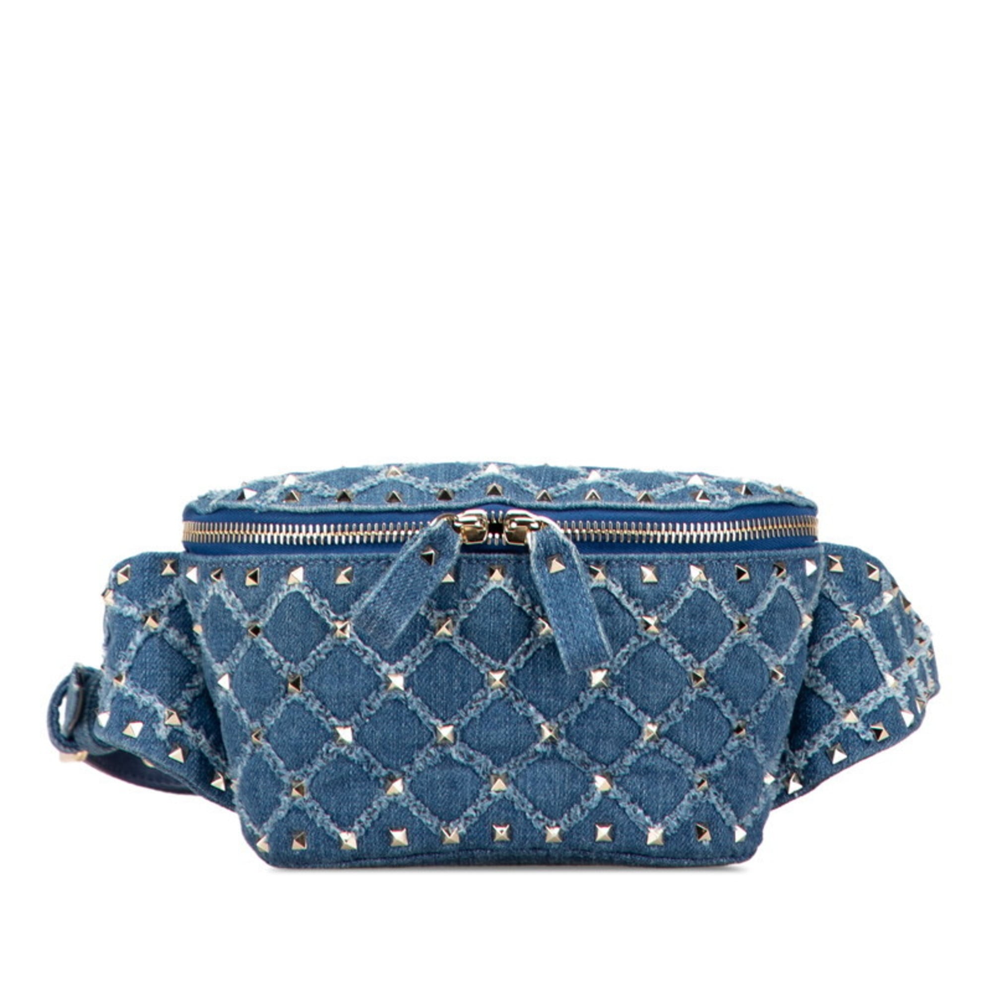 Valentino Blue Denim Leather Fanny Pack (Pre-Owned)