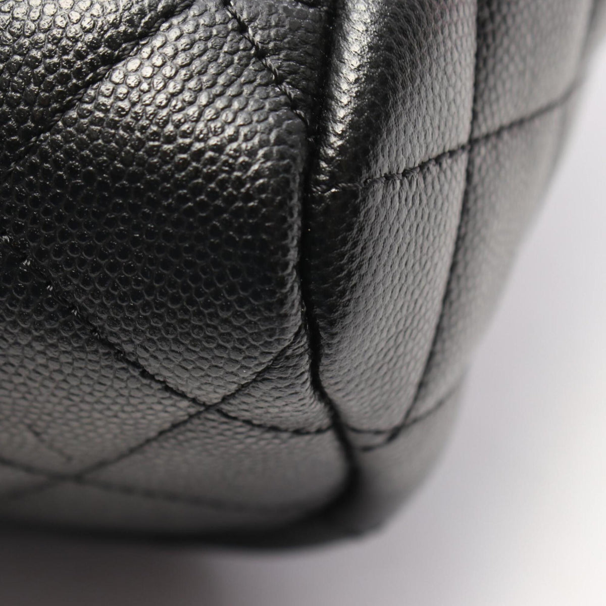 Chanel Black Grained Calfskin Backpack Handbag (Pre-Owned)