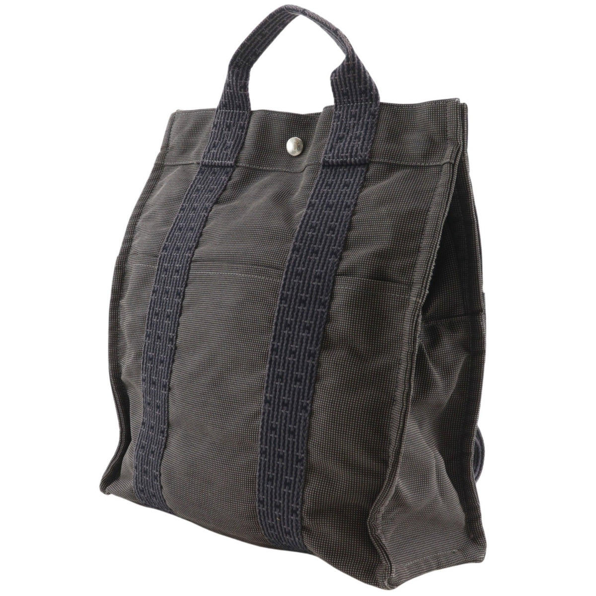 Hermes Gray Nylon Canvas Backpack (Pre-Owned)
