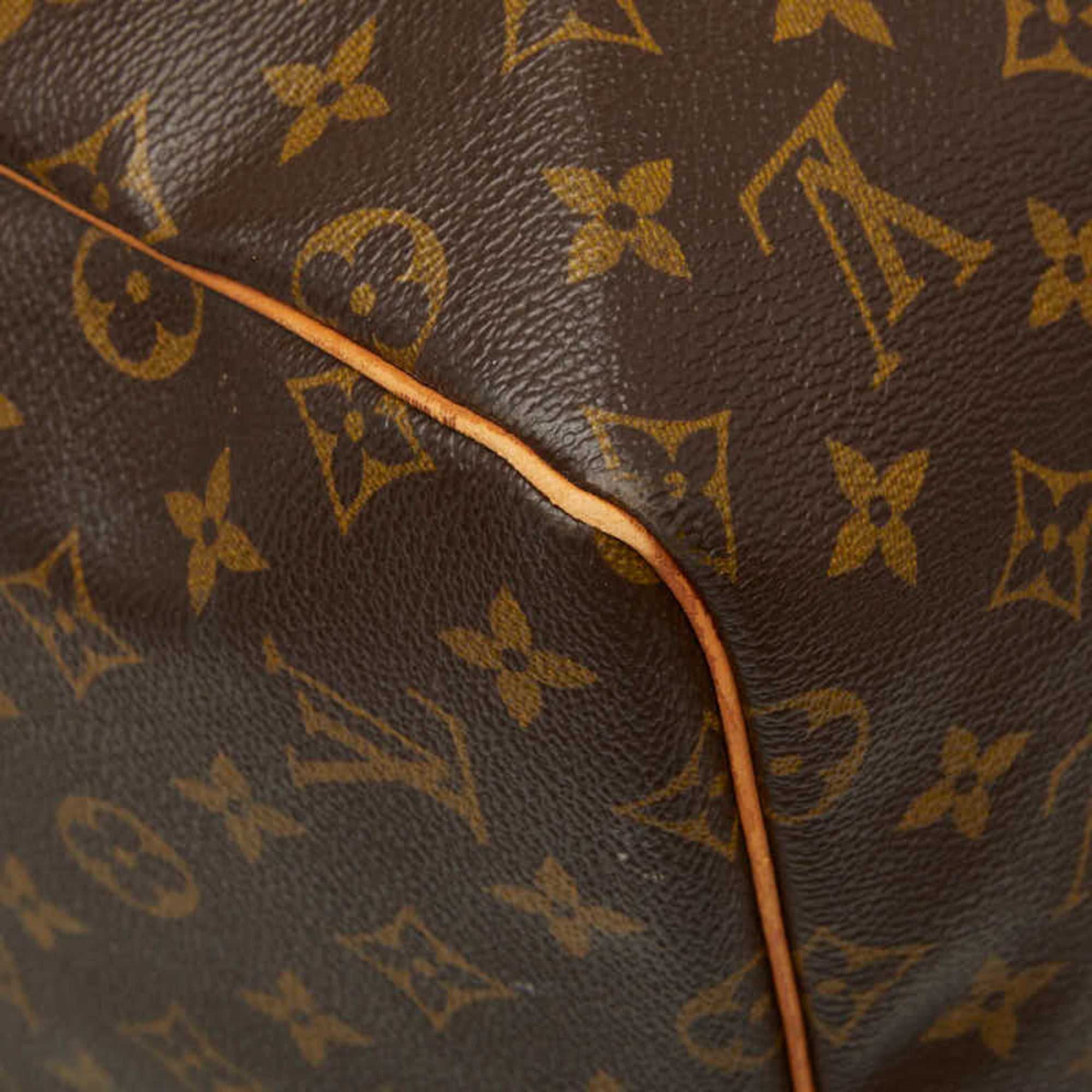 Louis Vuitton Brown Pvc Leather Boston Bag (Pre-Owned)