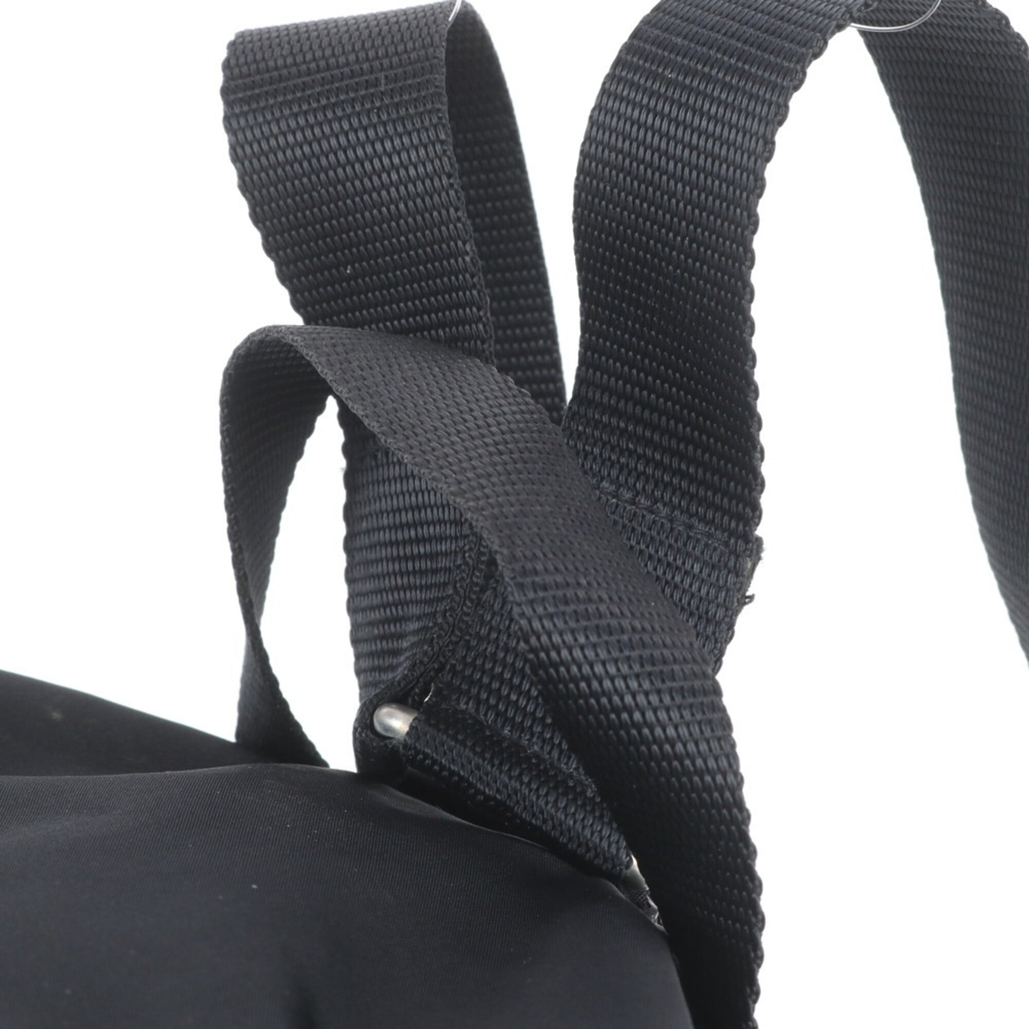 Prada Black Leather Nylon Backpack (Pre-Owned)