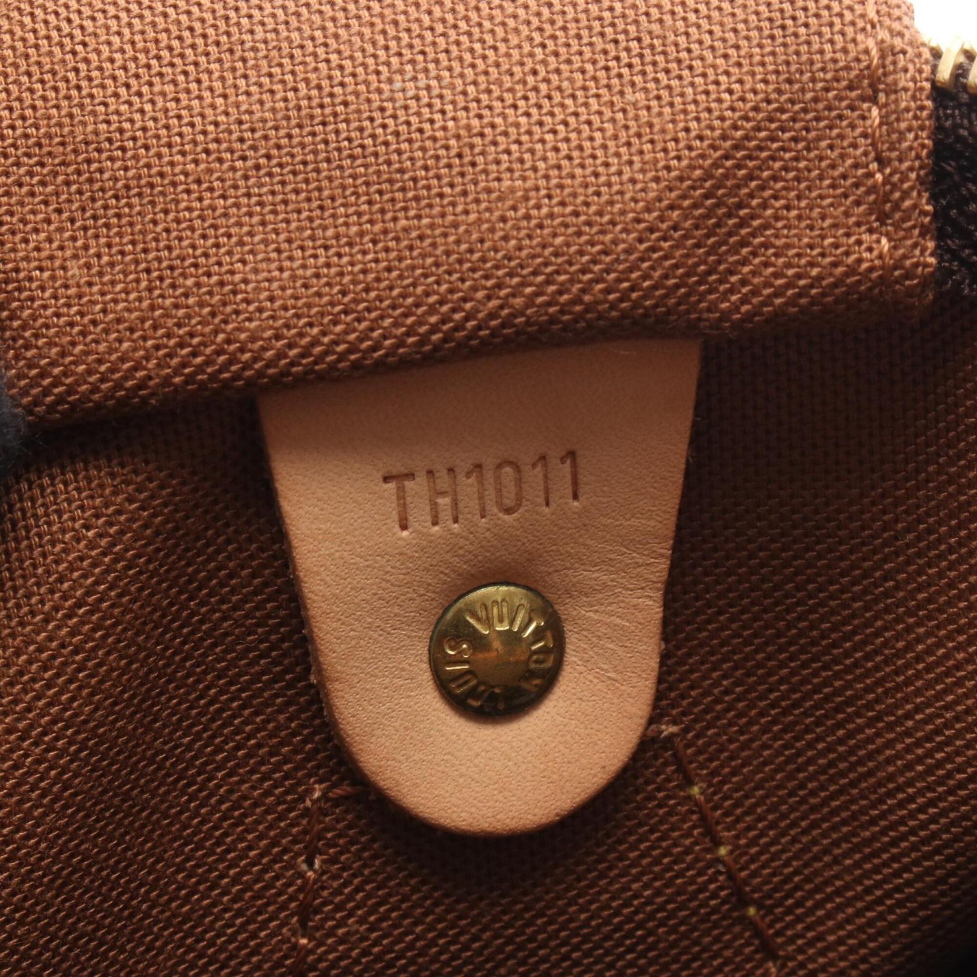 Louis Vuitton Brown Pvc Coated Canvas Leather Handbag (Pre-Owned)