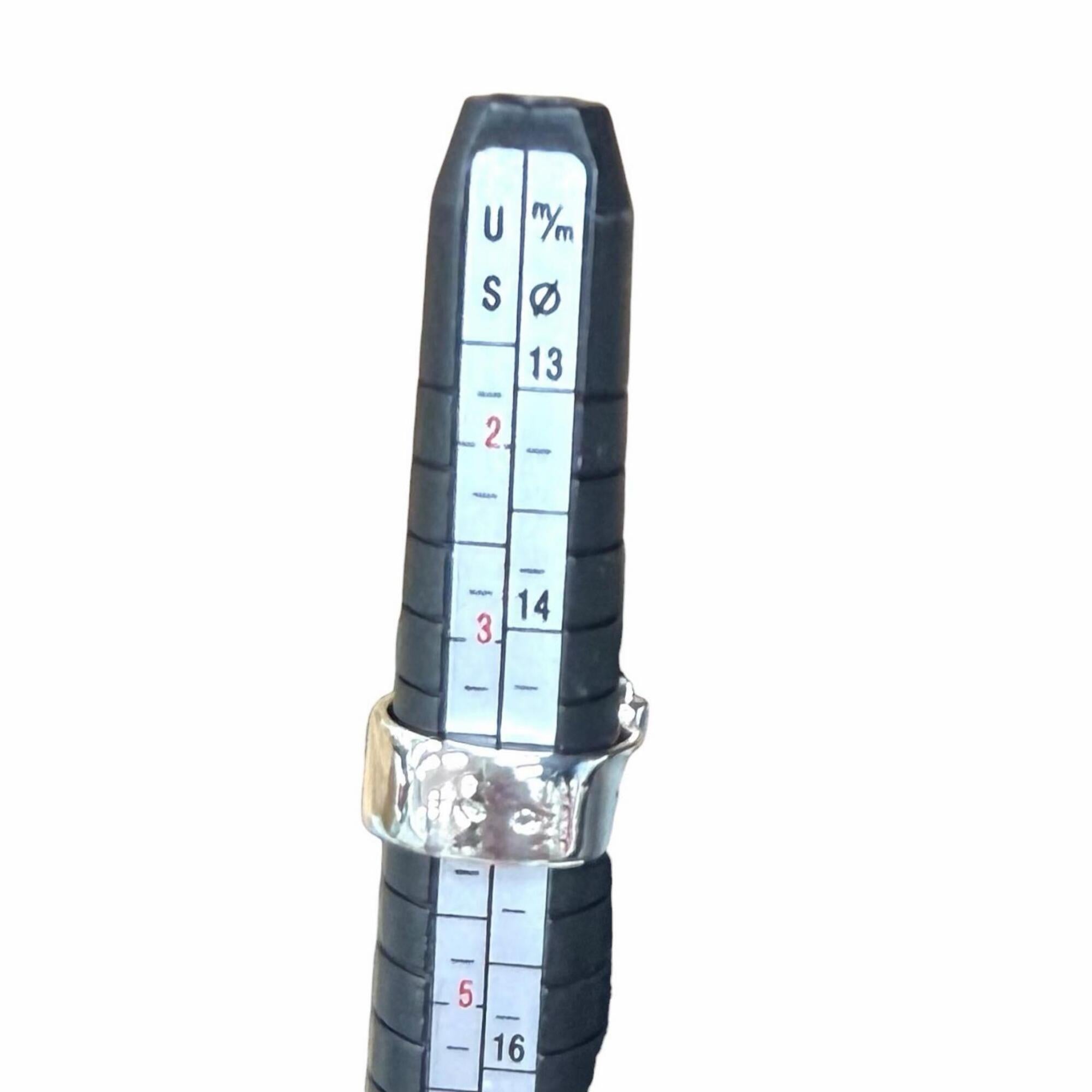 Hermes Silver Silver 925 Band Ring (Pre-Owned)