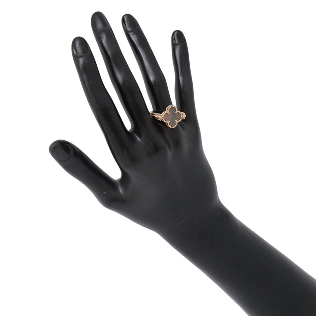 Van Cleef & Arpels Pink Gold Gray Pink Gold (18K) Band Ring (Pre-Owned)