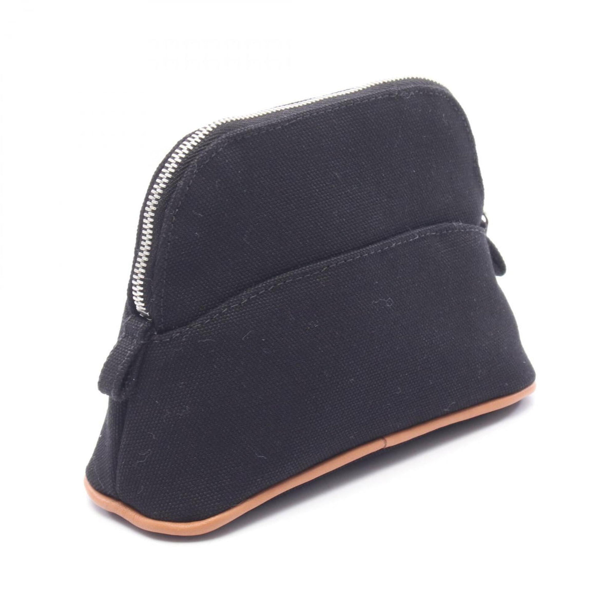 Hermes Black Canvas Leather Handbag Pouch (Pre-Owned)