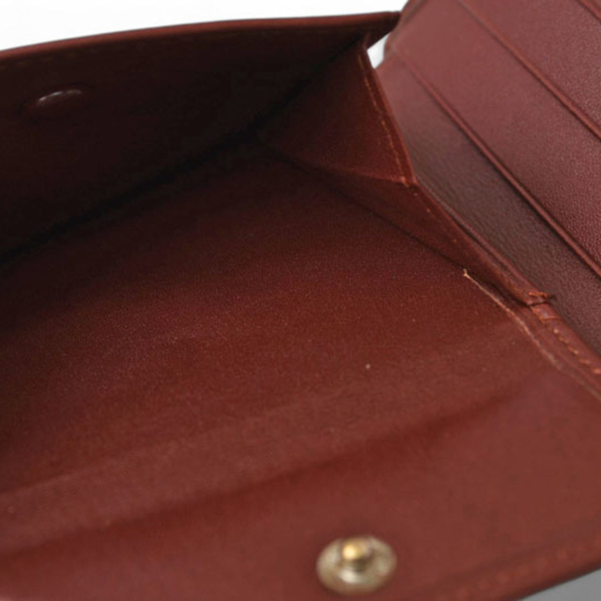 Cartier Bordeaux Leather Wallet (Bi-Fold) (Pre-Owned)