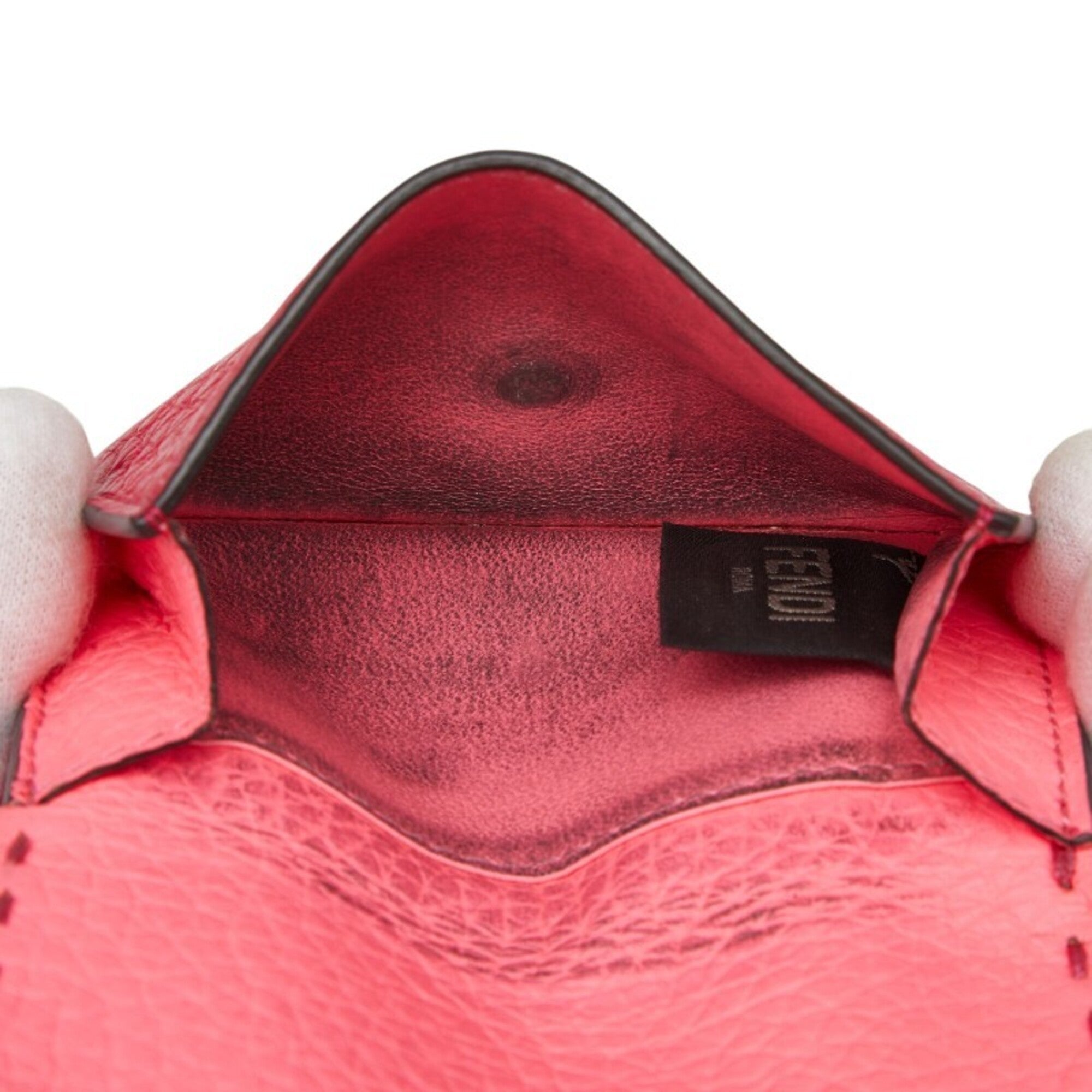 Fendi Pink Leather Wallet (Tri-Fold) (Pre-Owned)