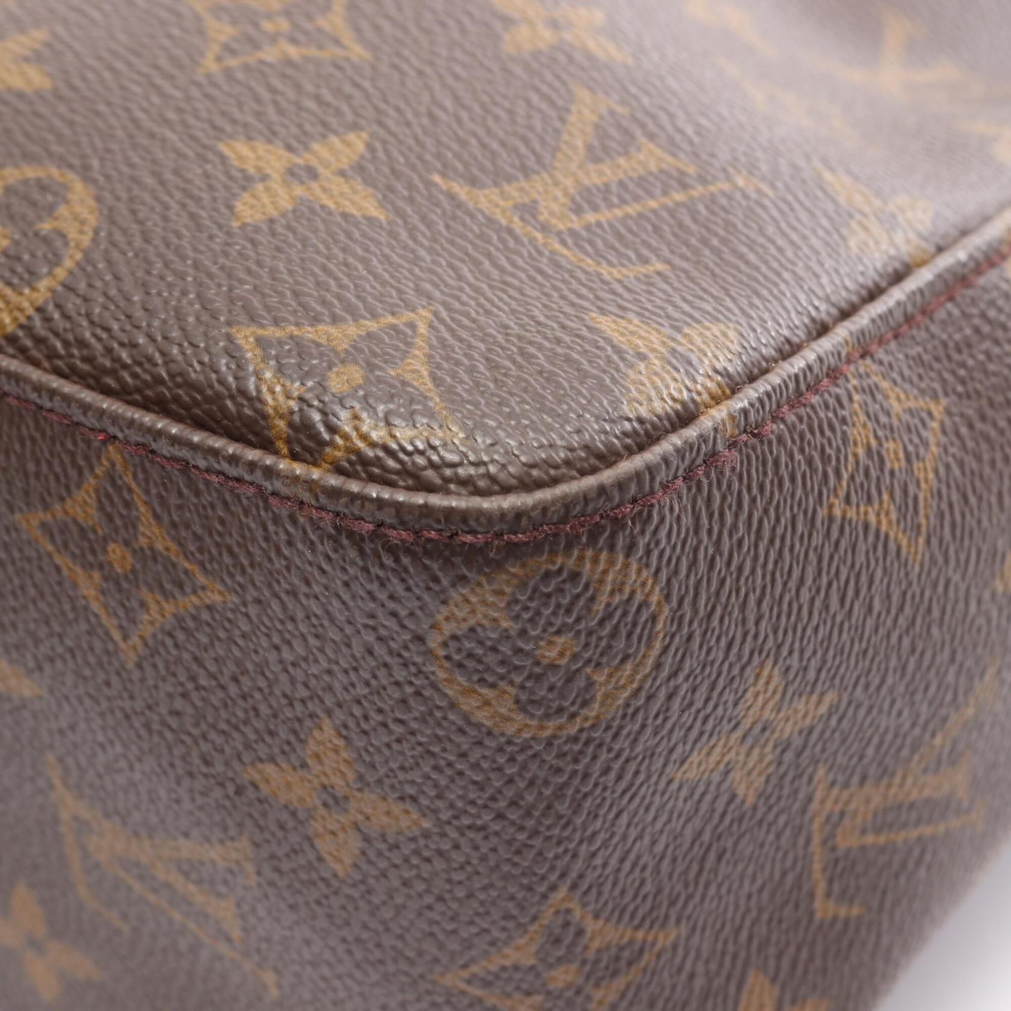 Louis Vuitton Brown Coated Canvas Pvc Monogram Leather Handbag Shoulder Bag (Pre-Owned)