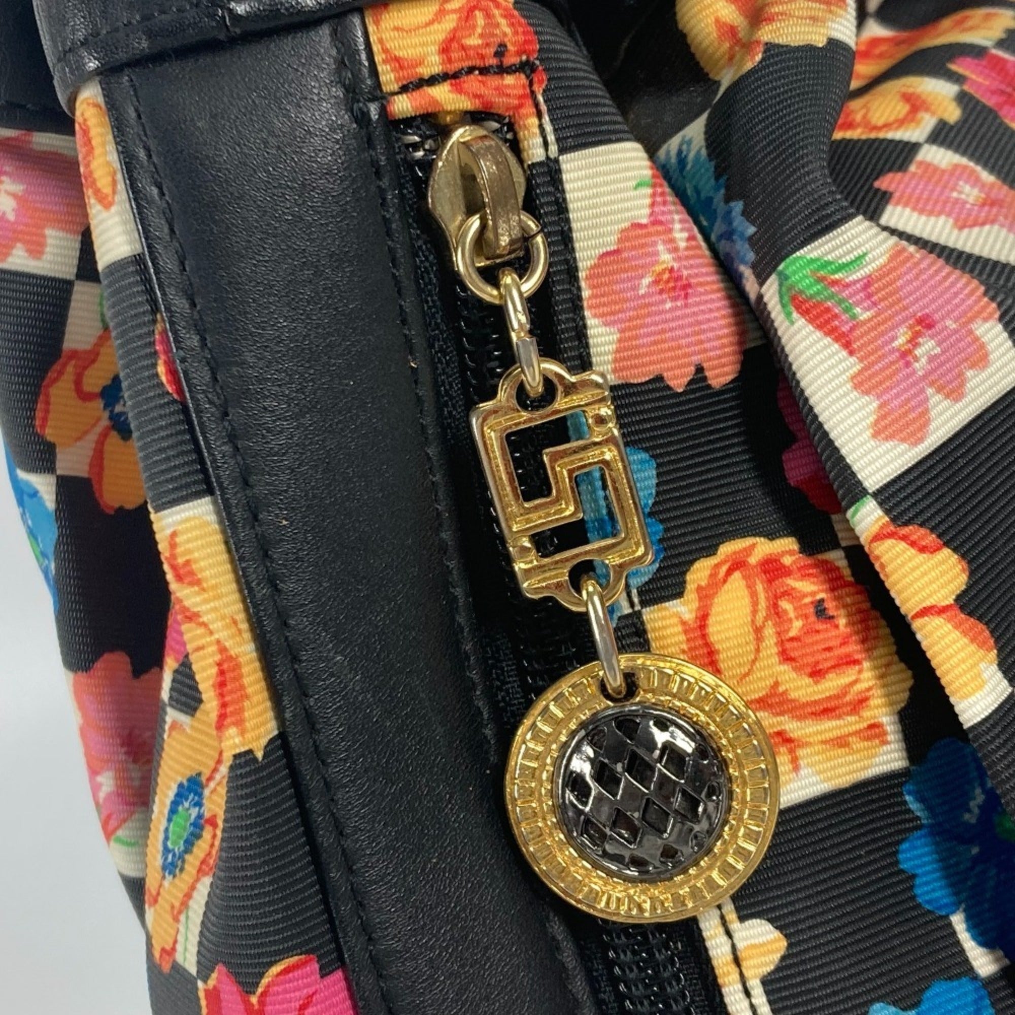 Versace Black Multi-Color Pvc Shoulder Bag (Pre-Owned)