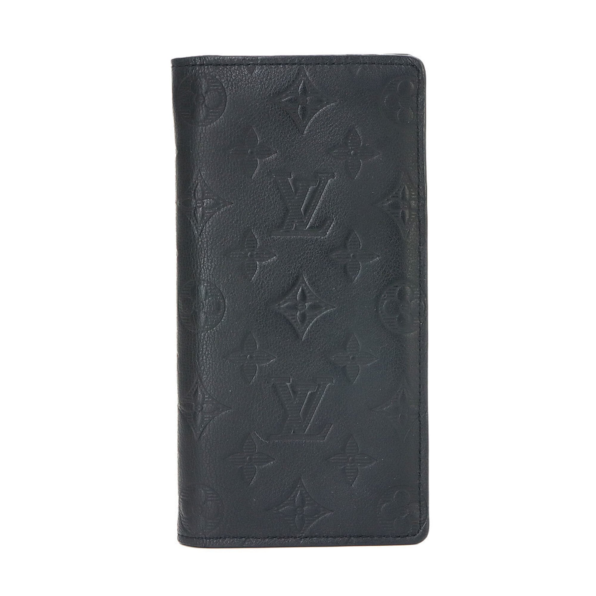 Louis Vuitton Black Monogram Shadow Long Wallet (Bi-Fold) (Pre-Owned)