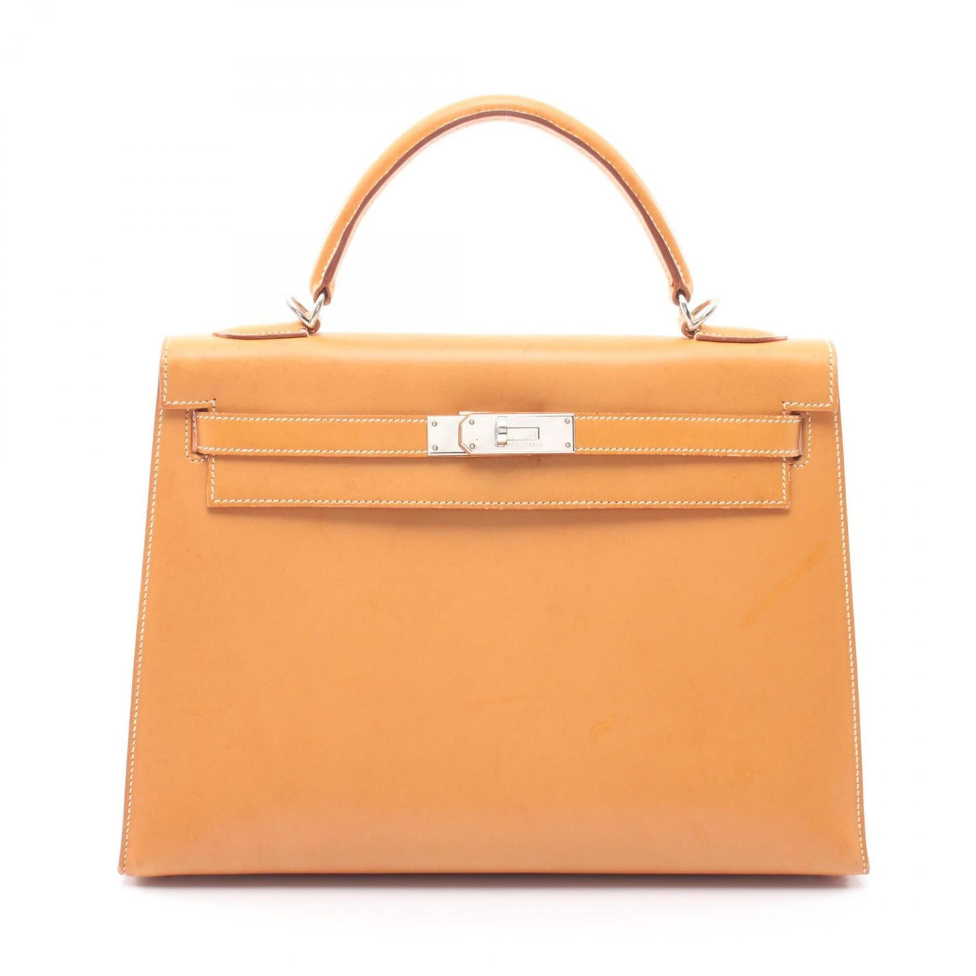 Hermes Brown Chamonix Leather Handbag (Pre-Owned)