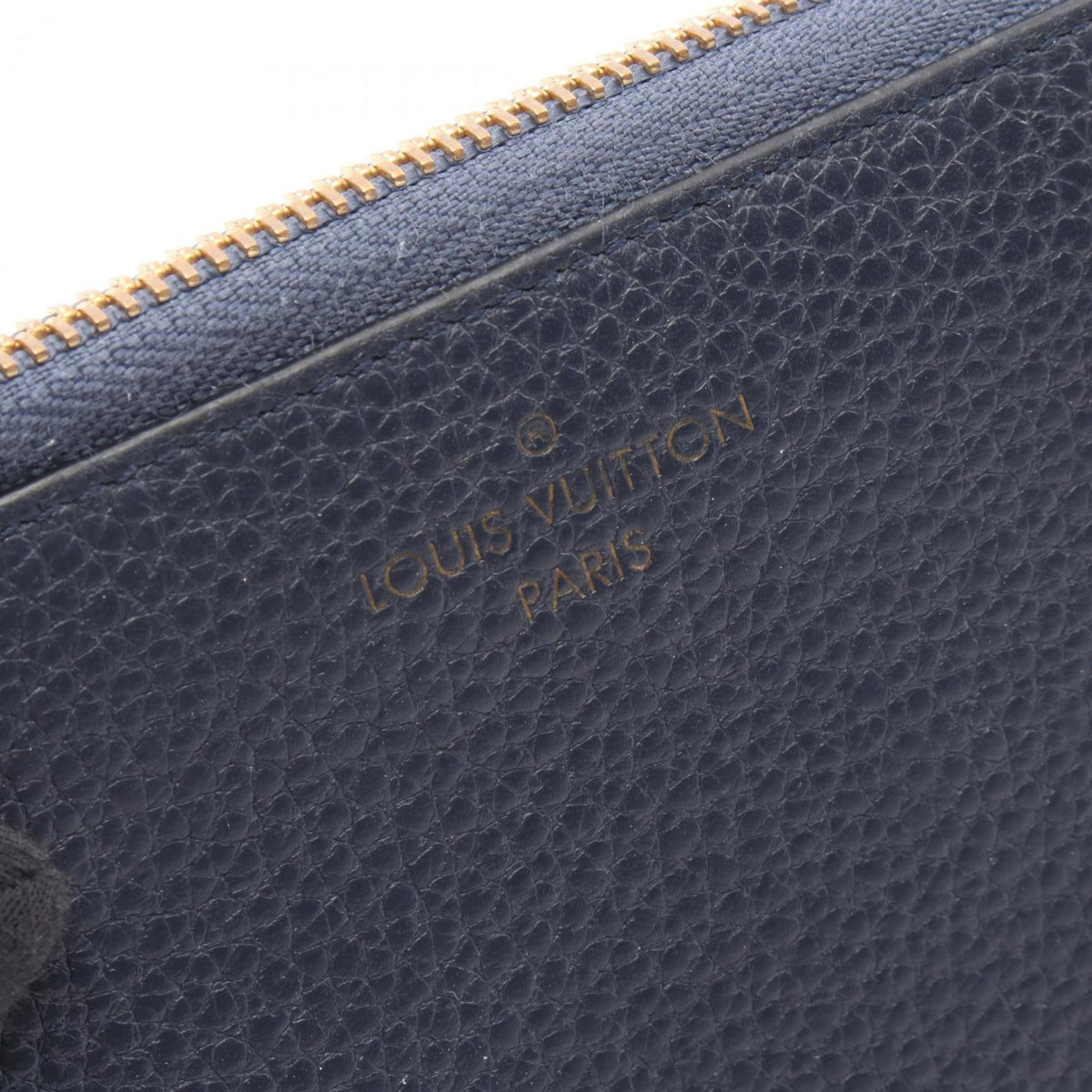Louis Vuitton Navy Navy Blue Leather Long Wallet (Bi-Fold) (Pre-Owned)