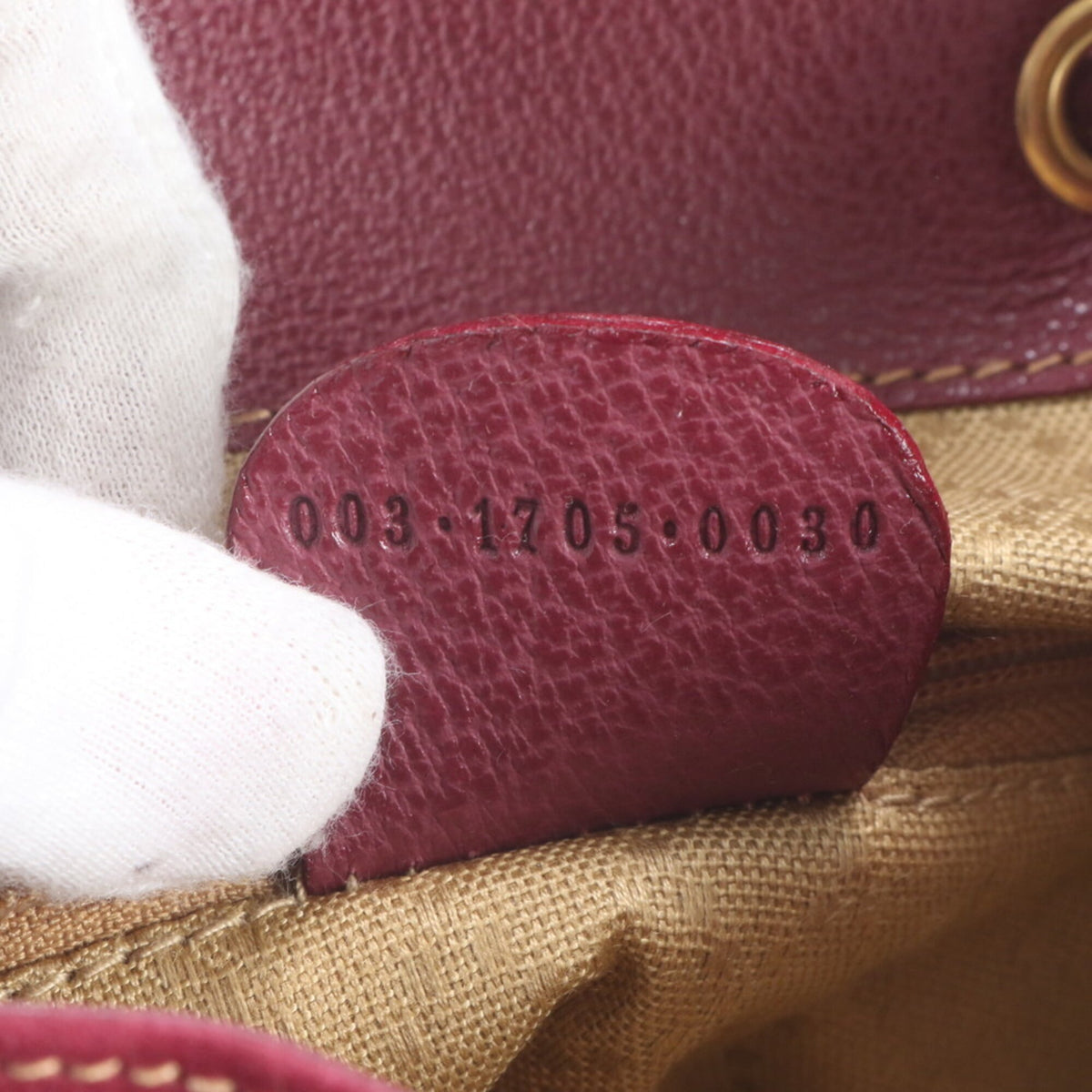 Gucci Bordeaux Leather Backpack (Pre-Owned)