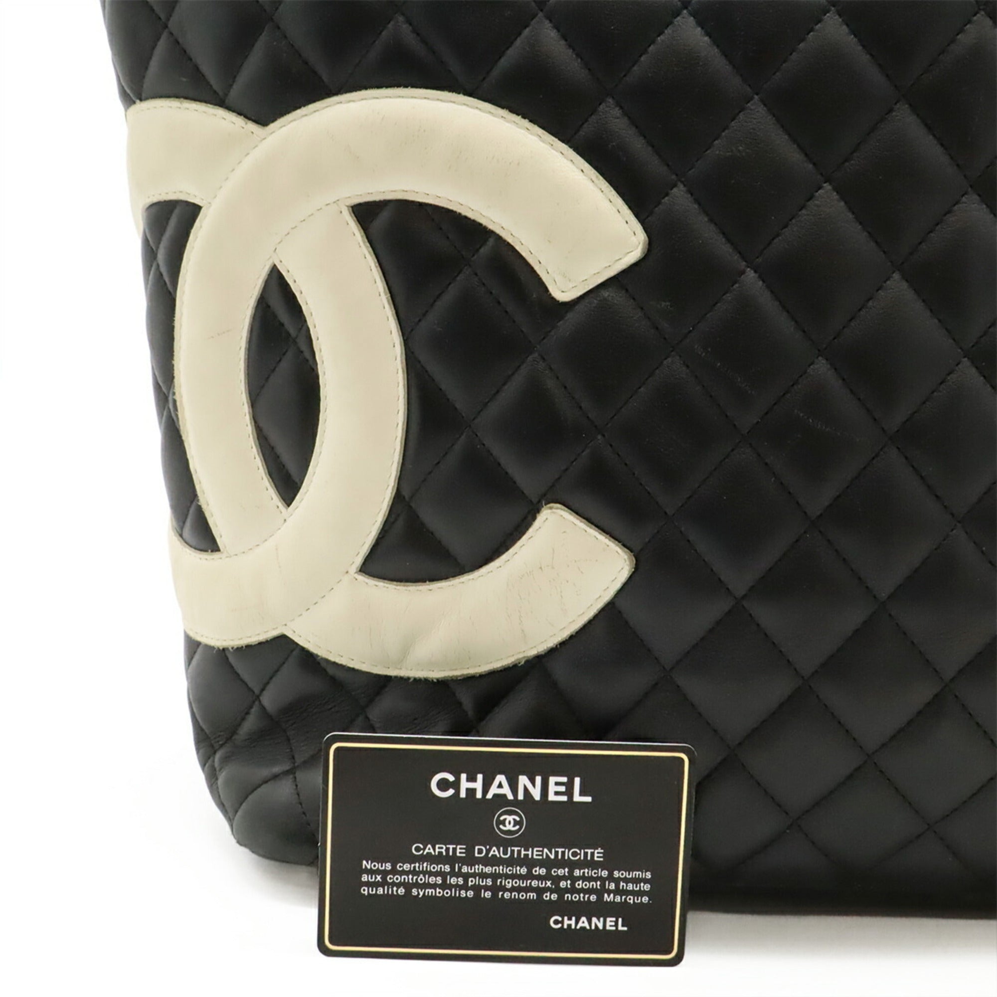 Chanel Black Pink Leather Shoulder Bag Tote Bag (Pre-Owned)