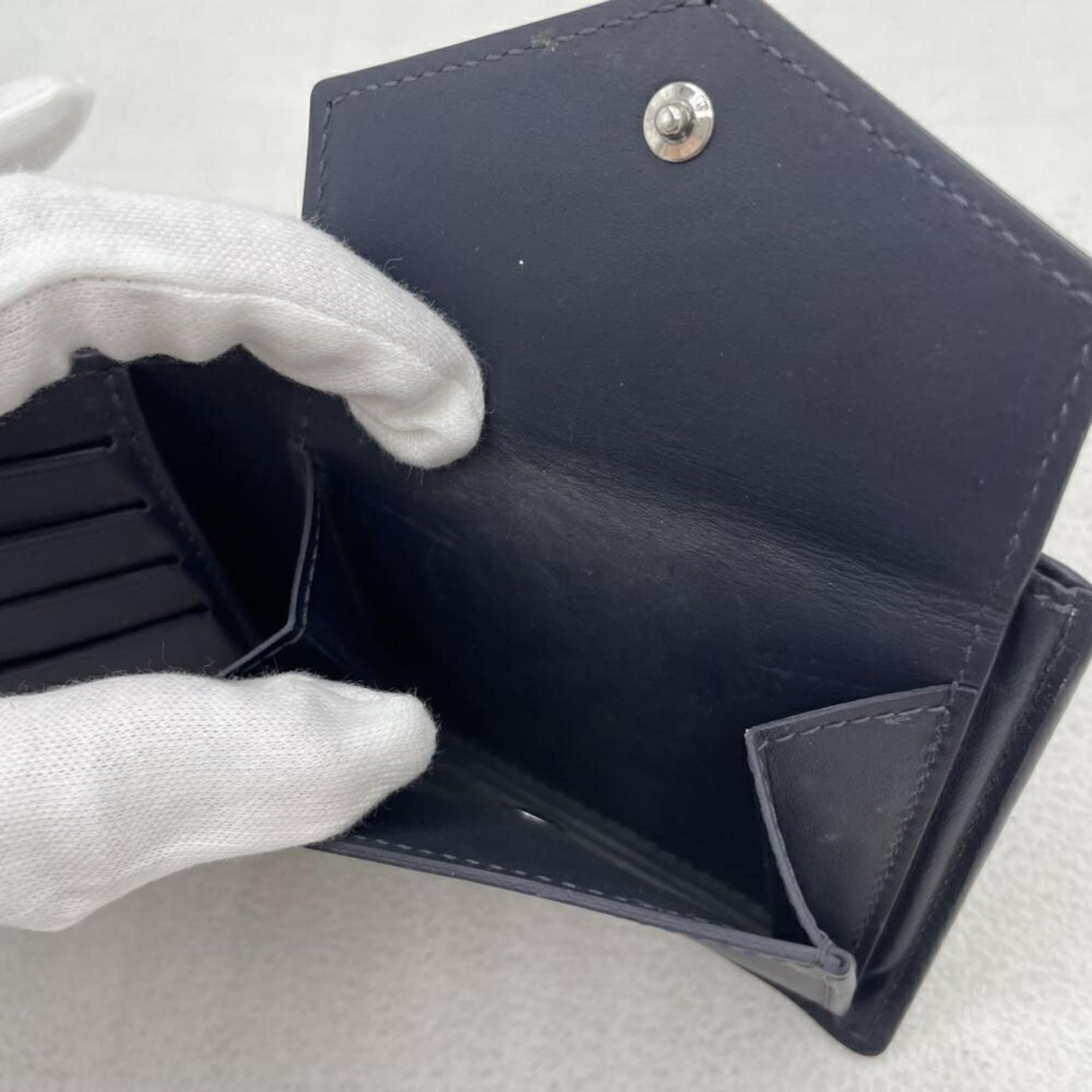 Louis Vuitton Blue Leather Bill Wallet (Bi-Fold) (Pre-Owned)
