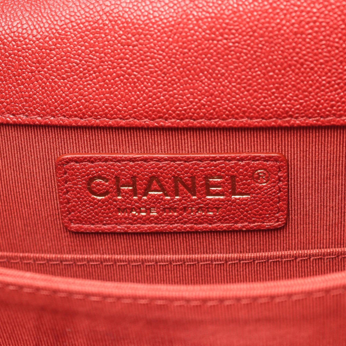 Chanel Matelasse Red Color Leather Handbag Shoulder Bag (Pre-Owned)