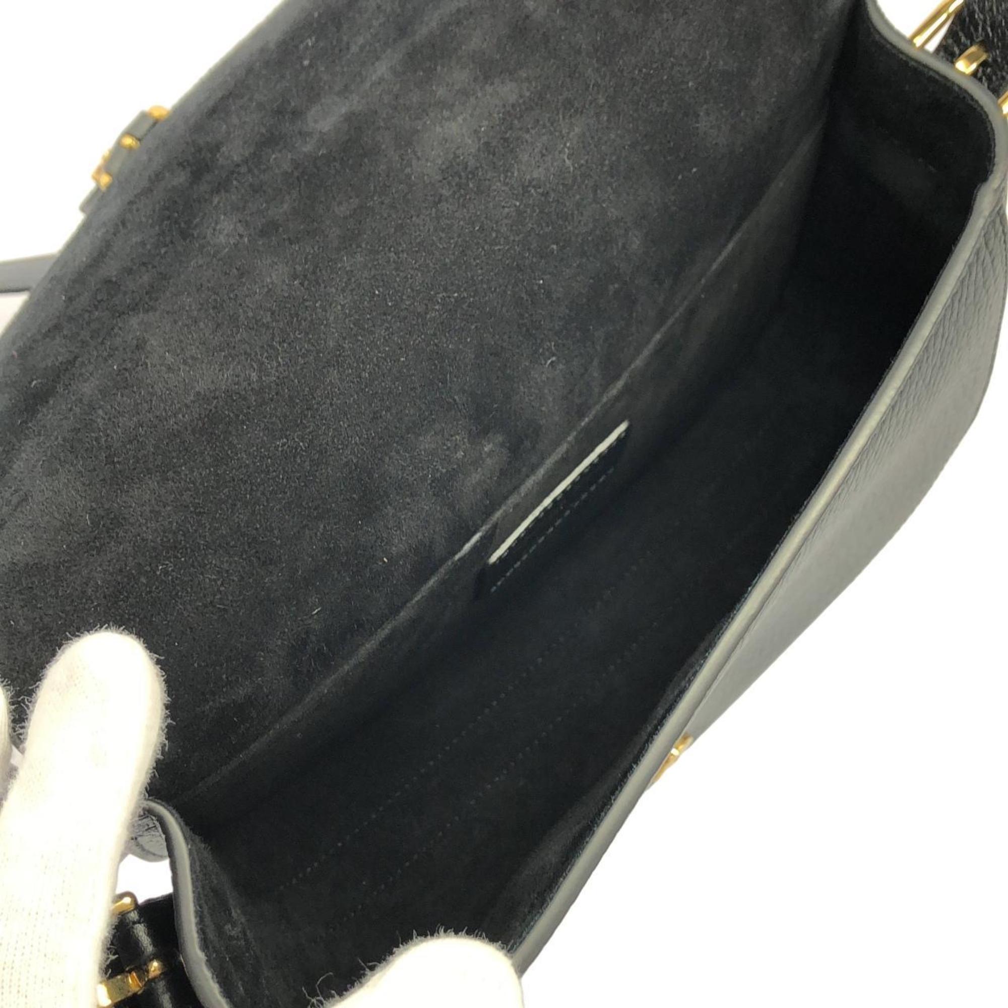 Christian Dior Black Leather Shoulder Bag (Pre-Owned)