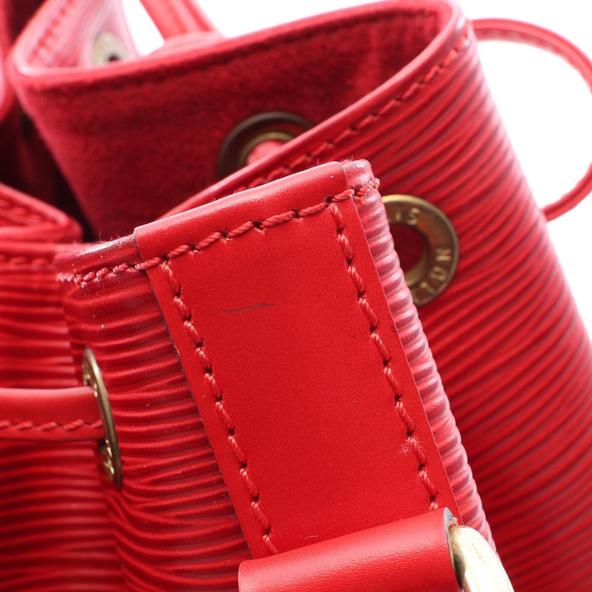 Louis Vuitton Castilian Red Red Color Epi Leather Handbag Shoulder Bag (Pre-Owned)