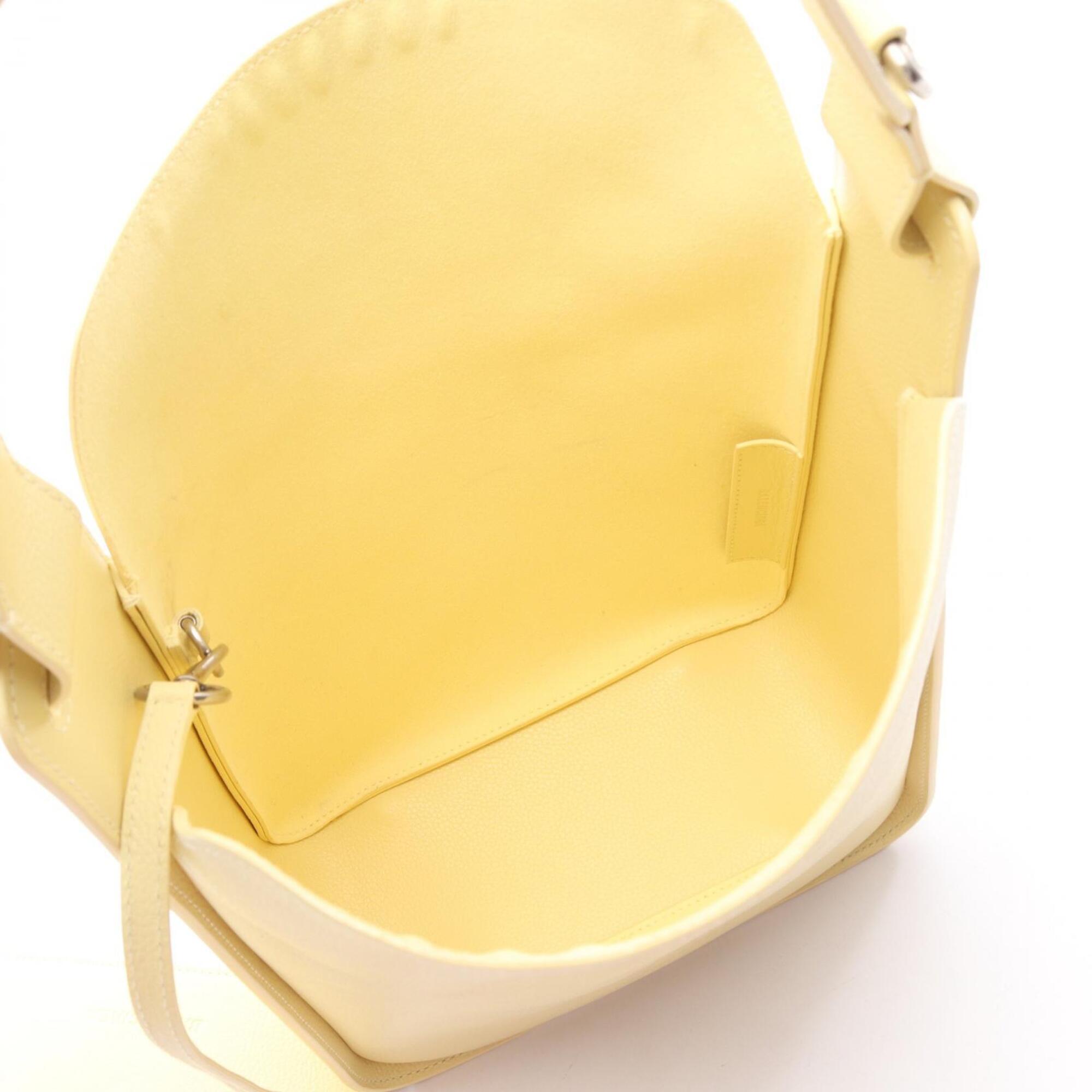 Balenciaga Yellow Leather Handbag Pouch Shoulder Bag (Pre-Owned)