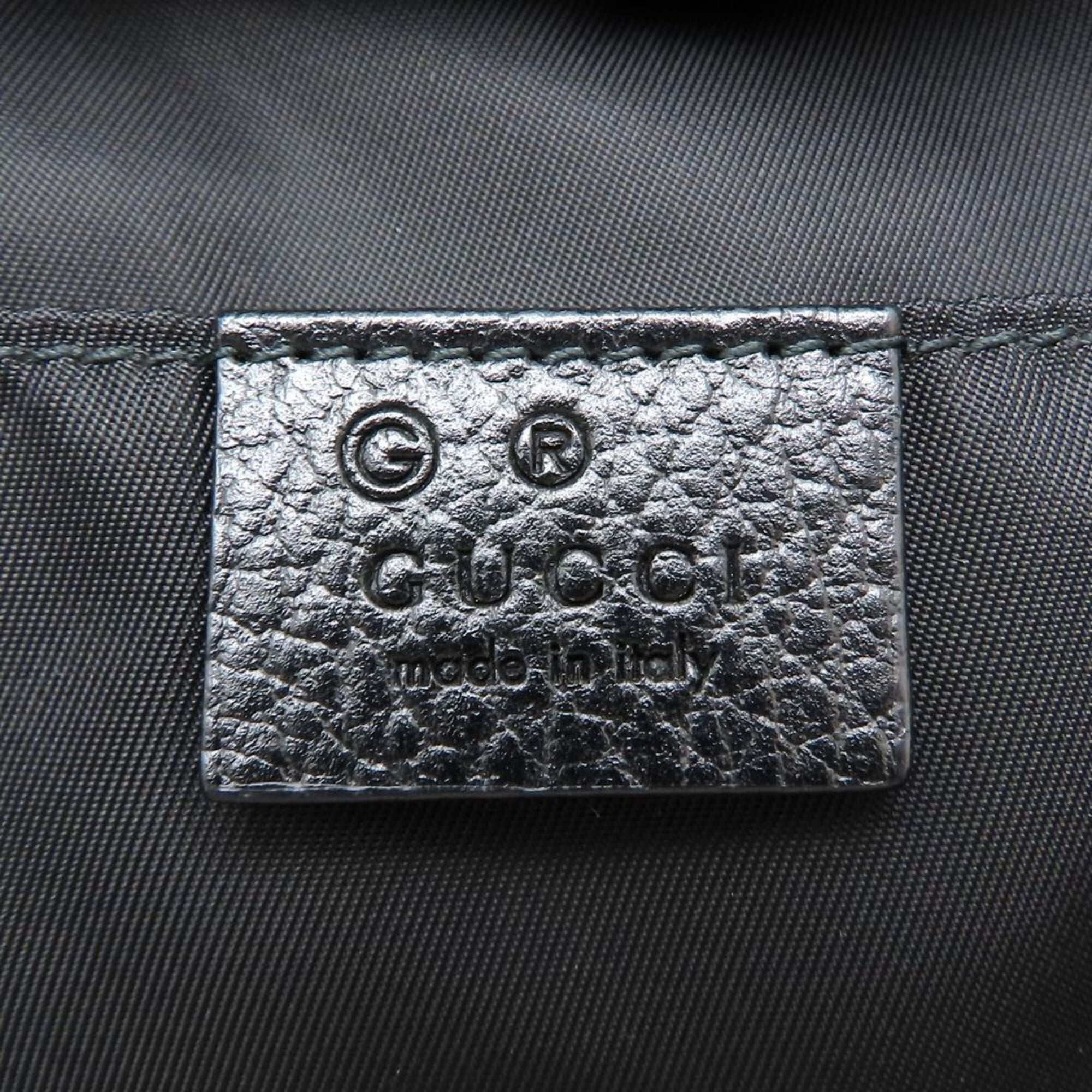 Gucci Black Nylon Leather Backpack (Pre-Owned)