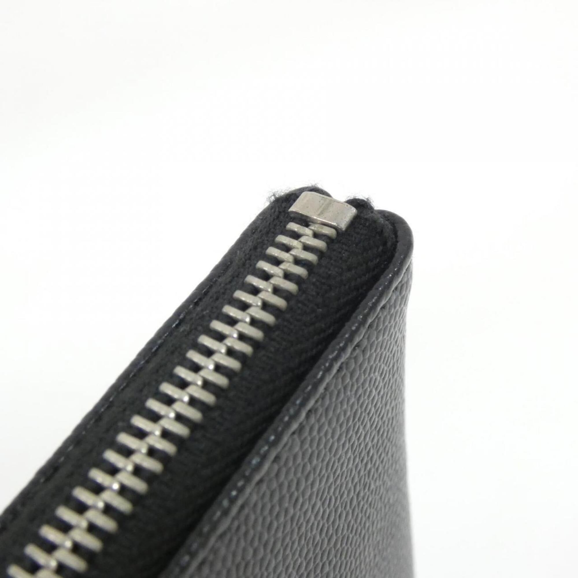 Chanel Black Grained Calfskin Handbag Pouch (Pre-Owned)