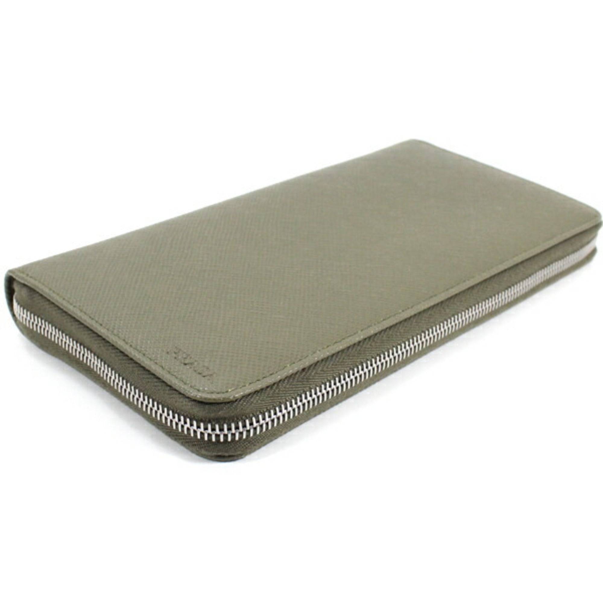 Prada Khaki Saffiano Long Wallet (Bi-Fold) (Pre-Owned)