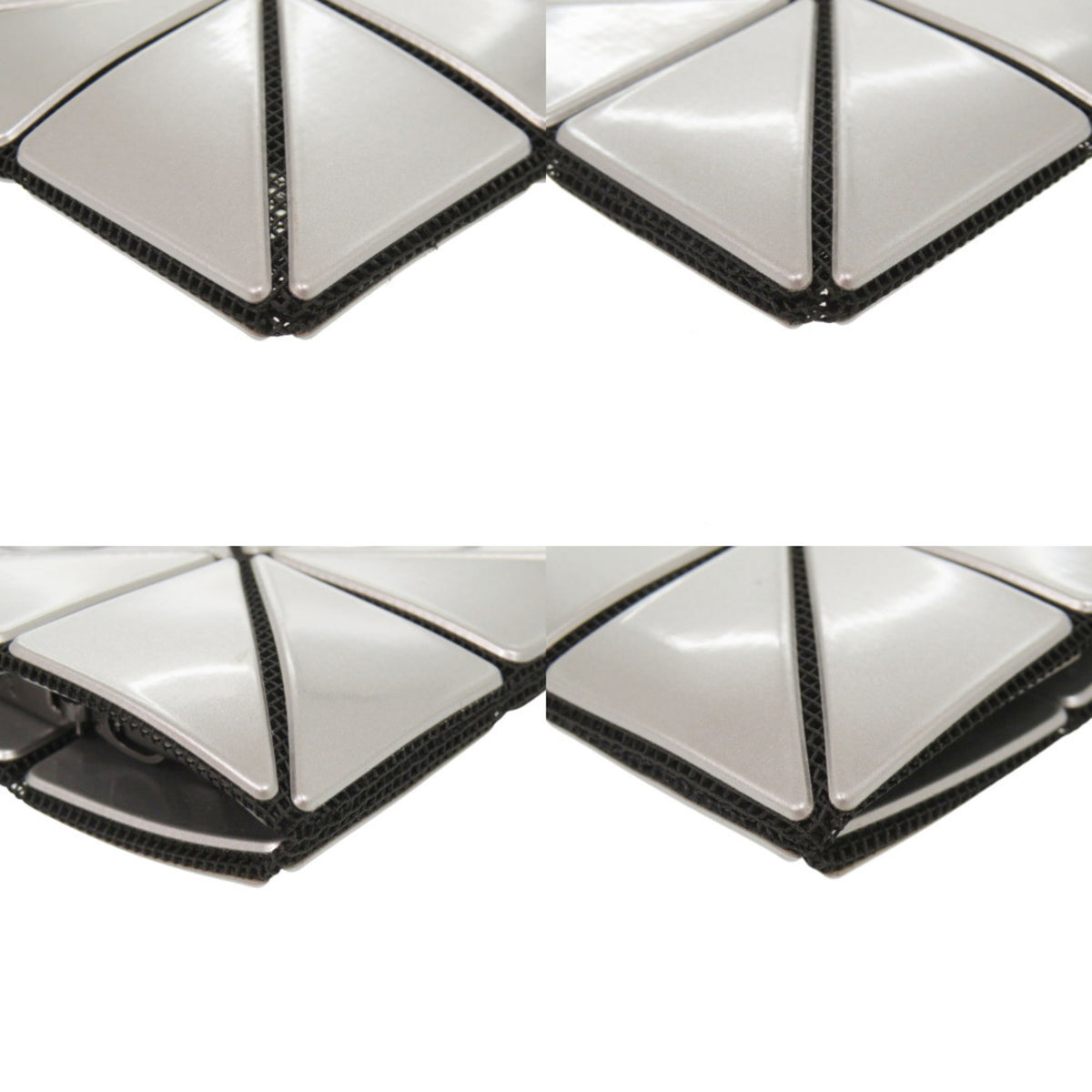 Issey Miyake Black Silver Polyester Nylon Pouch (Pre-Owned)