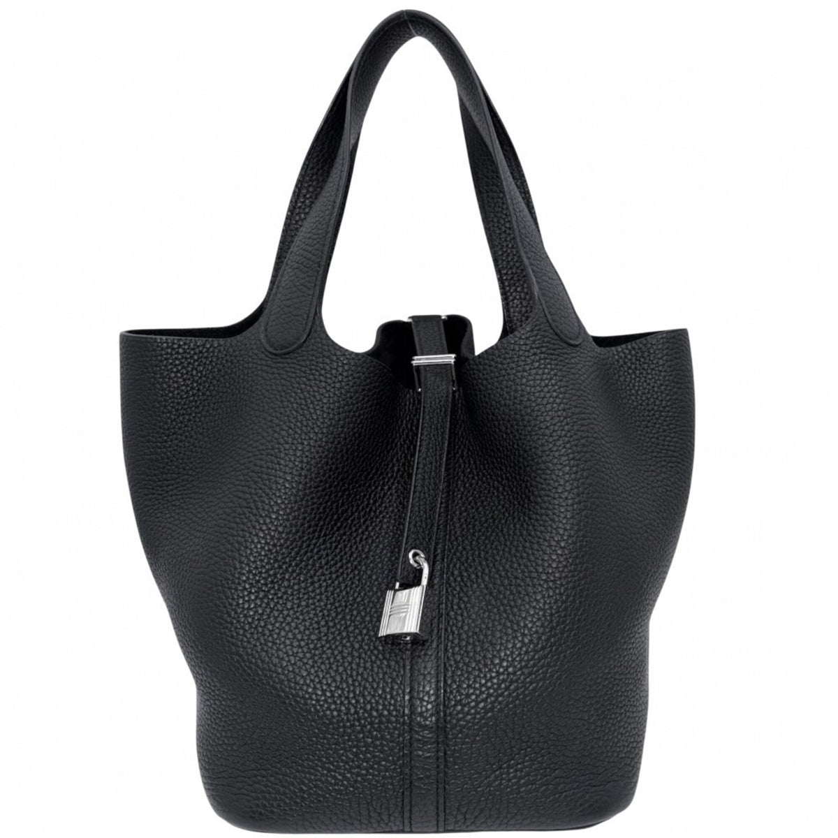 Hermes Black Leather Handbag (Pre-Owned)