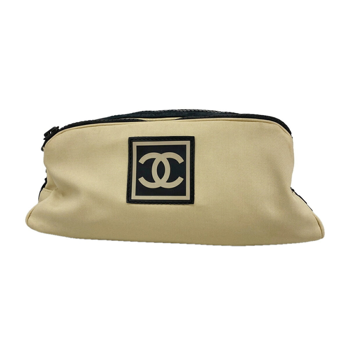 Chanel Beige Nylon Pouch (Pre-Owned)