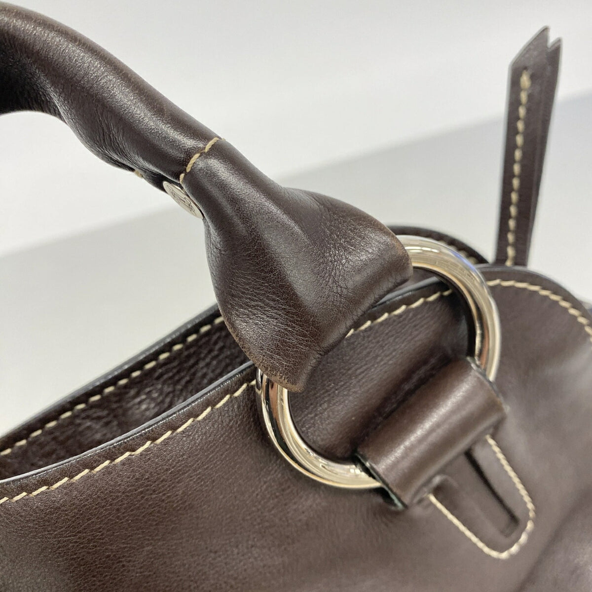 Celine Dark Brown Leather Tote Bag (Pre-Owned)