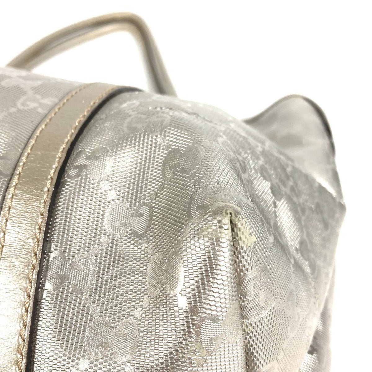 Gucci Silver Gg Imprimé Shoulder Bag Tote Bag (Pre-Owned)