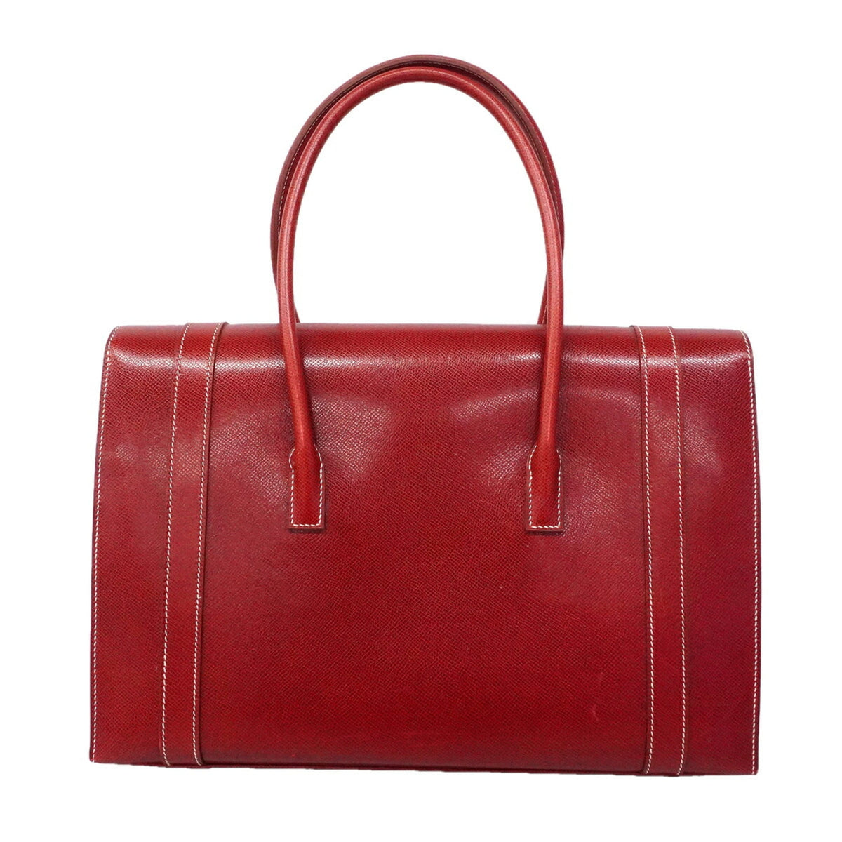 Hermes Rouge Casaque Courchevel Leather Handbag (Pre-Owned)