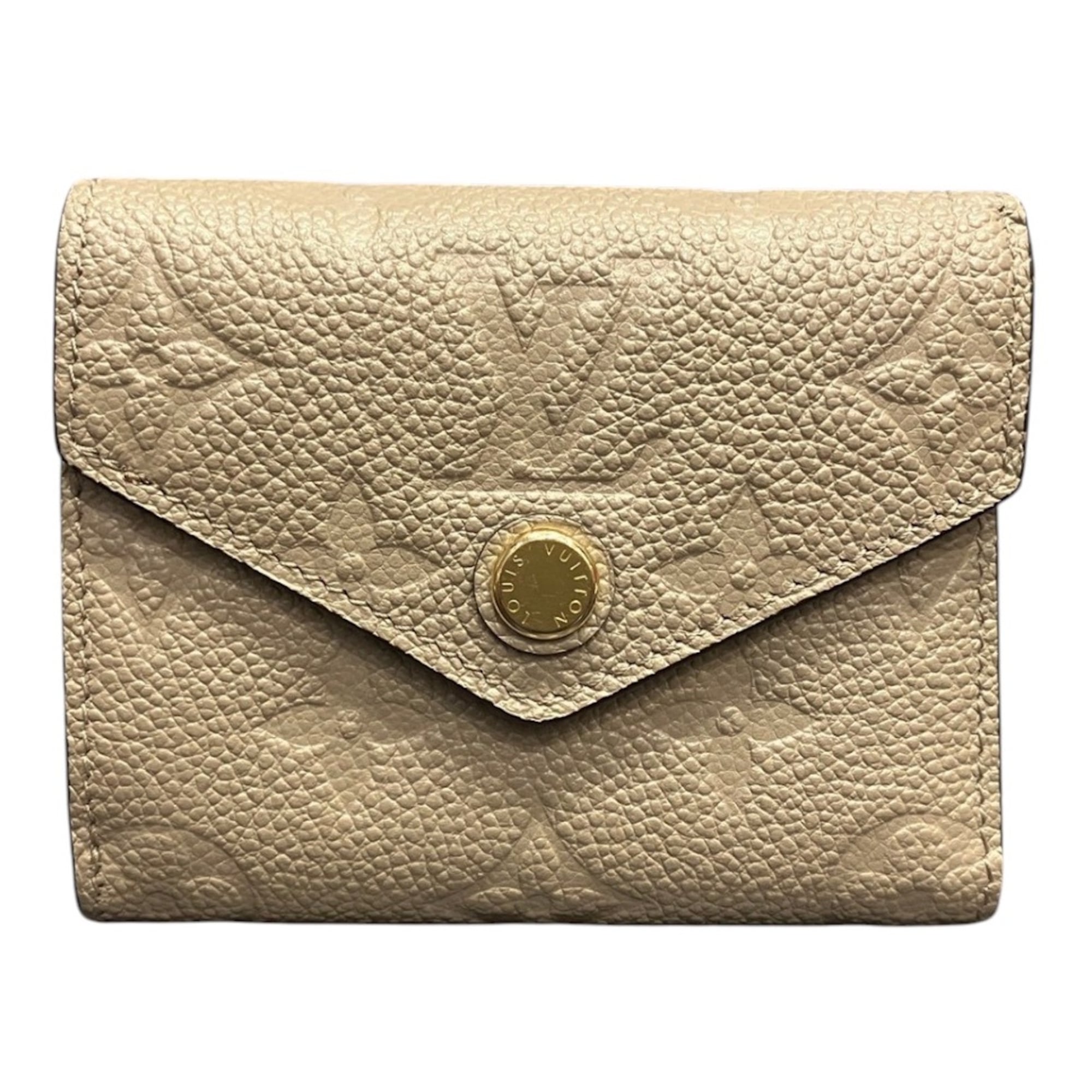 Louis Vuitton Tourterelle Leather Wallet (Tri-Fold) (Pre-Owned)