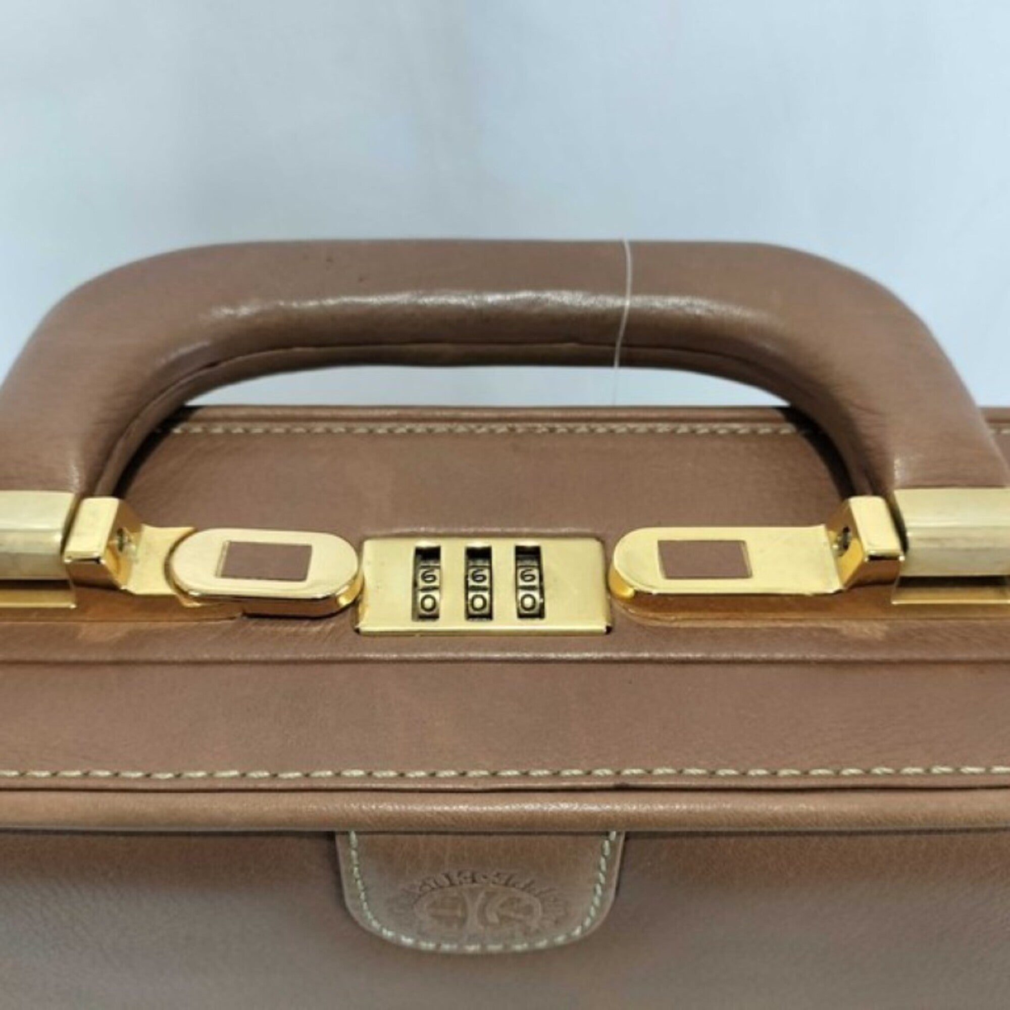 Loewe Brown Leather Attaché Case Briefcase (Pre-Owned)