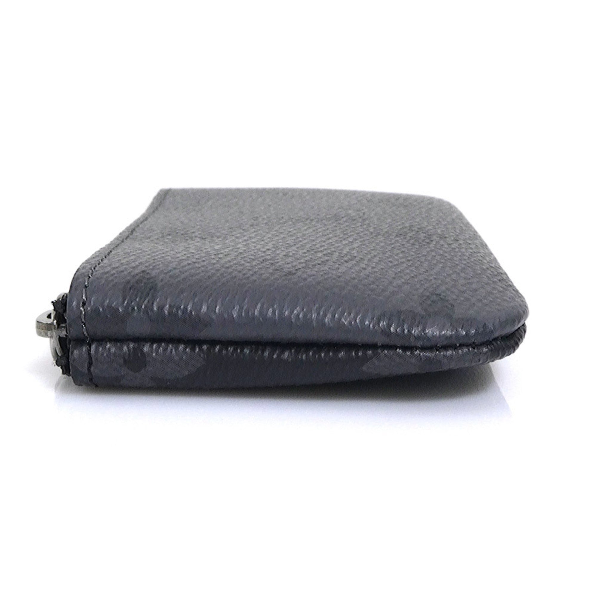 Louis Vuitton Black Gray Monogram Eclipse Monogram Eclipse Coin Purse/Coin Case (Pre-Owned)