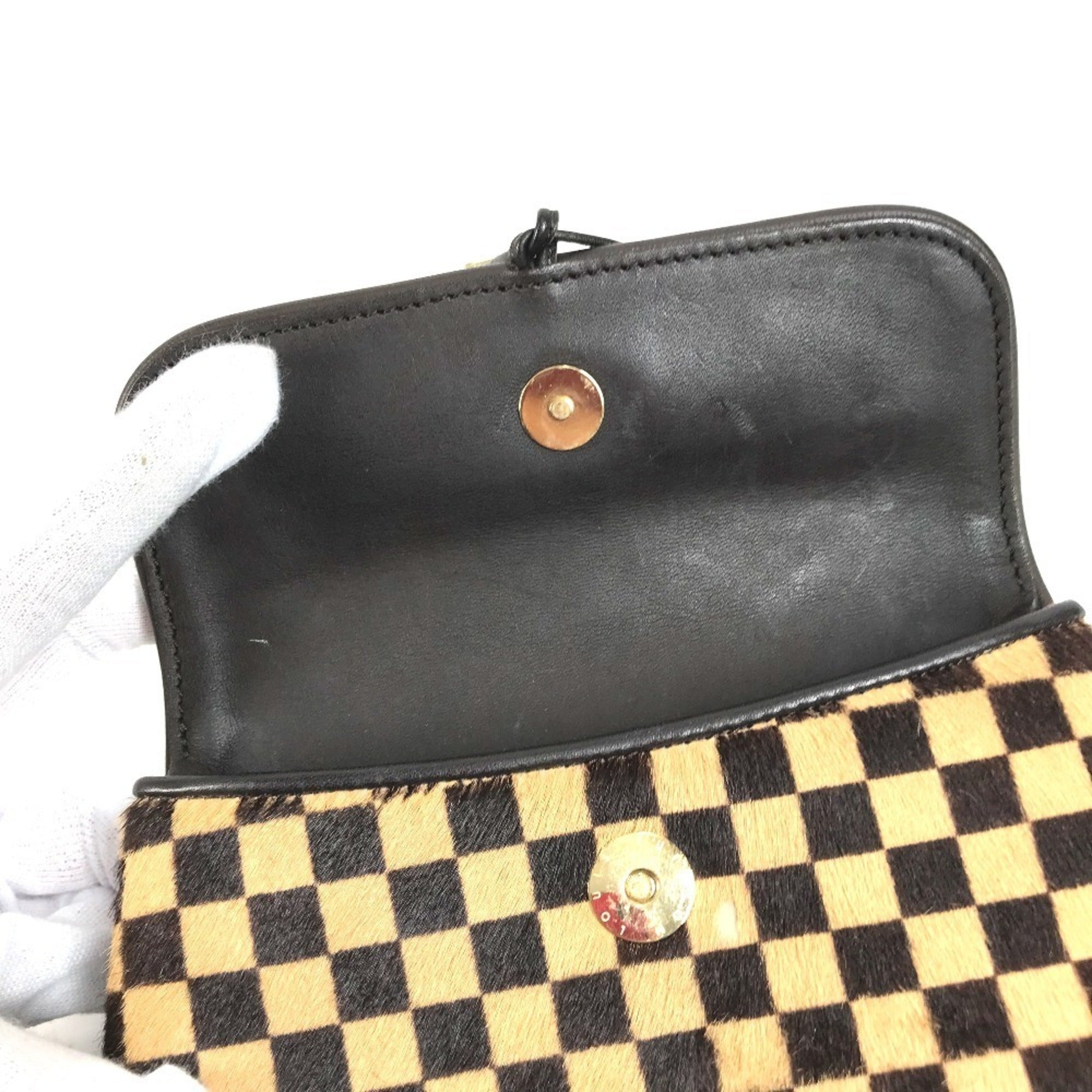 Louis Vuitton Damier Sauvage Brown Leather Shoulder Bag (Pre-Owned)