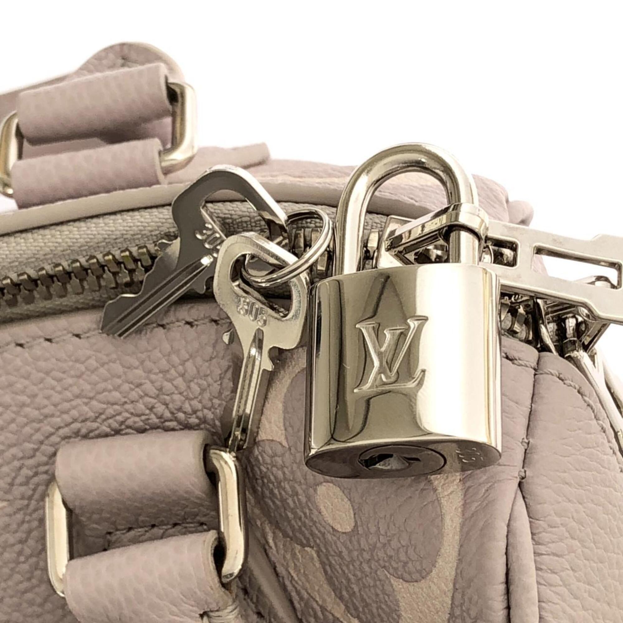 Louis Vuitton Gray Leather Boston Bag (Pre-Owned)