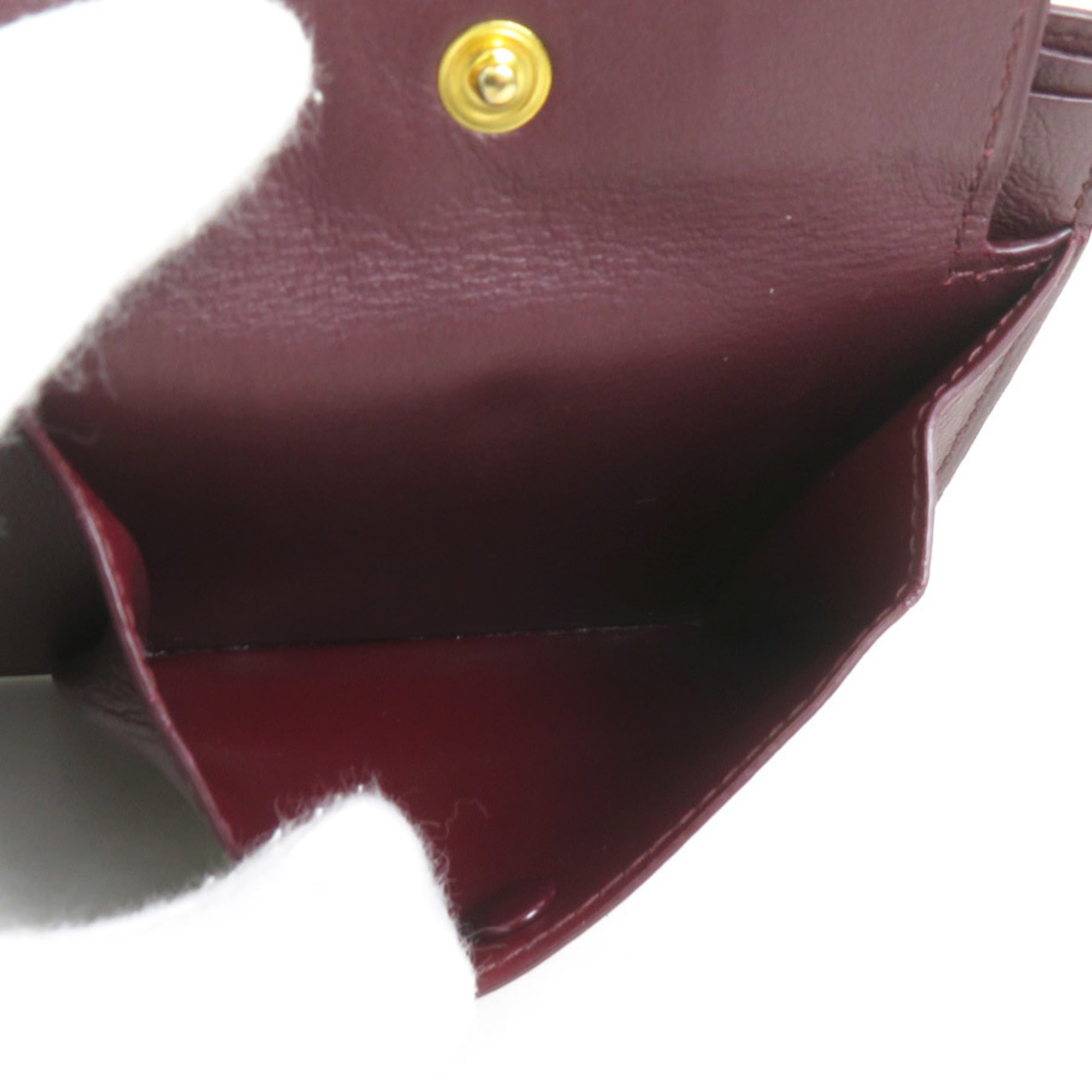 Cartier Bordeaux Leather Wallet (Bi-Fold) (Pre-Owned)