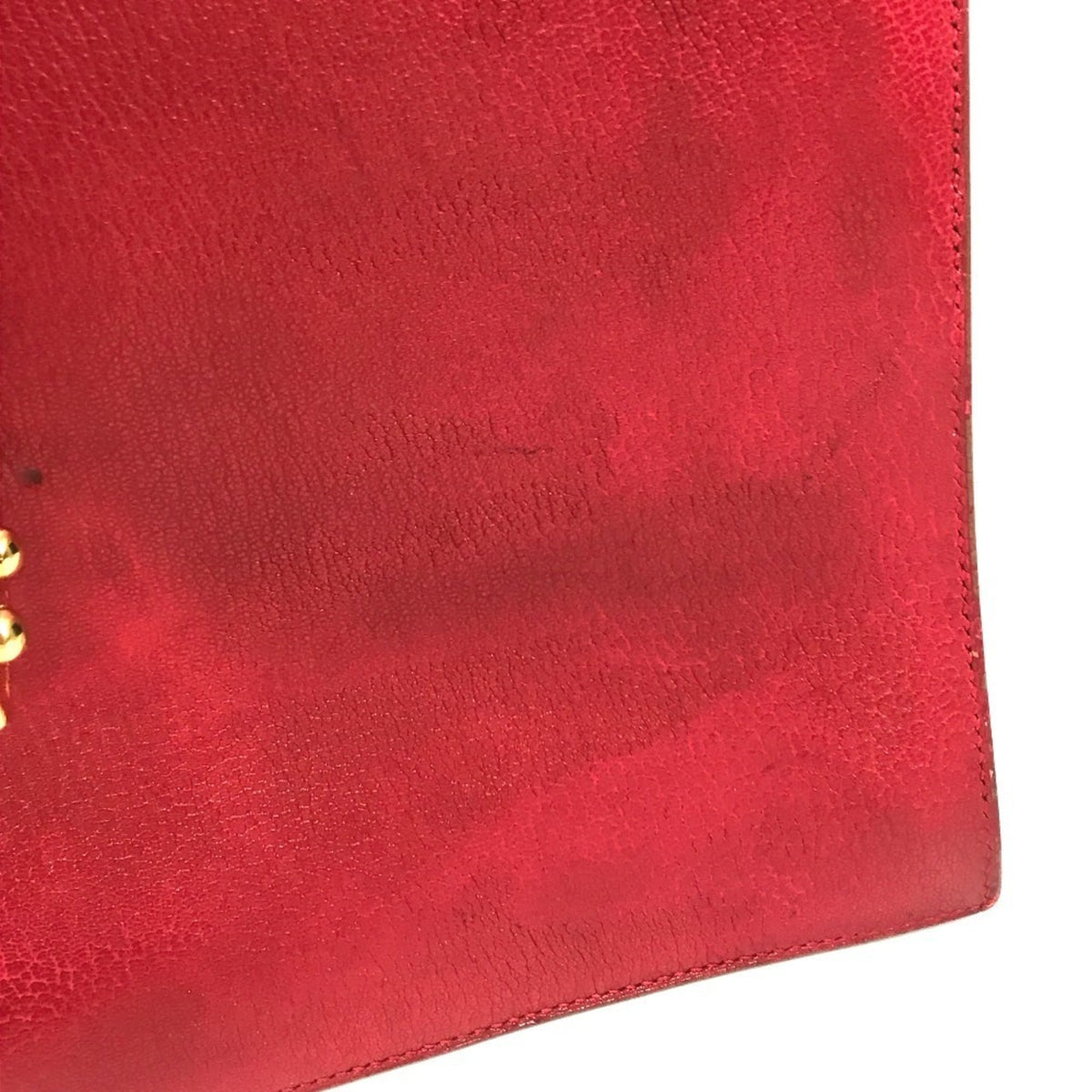 Hermes Red Color Leather Briefcase Handbag (Pre-Owned)
