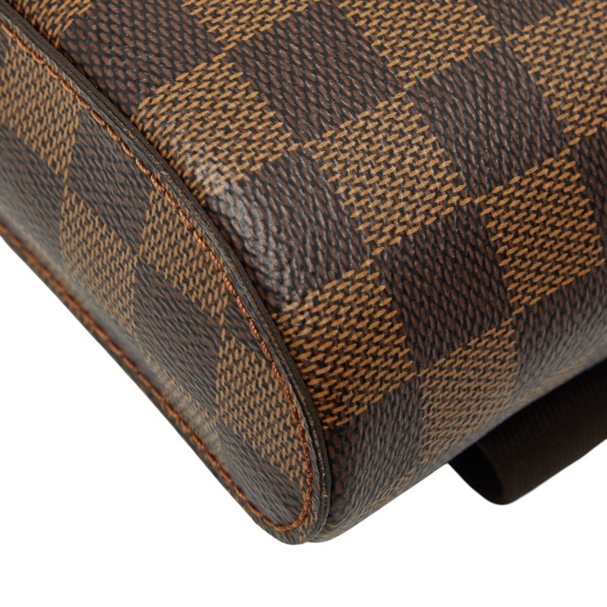 Louis Vuitton Brown Pvc Leather Sling Bag (Pre-Owned)
