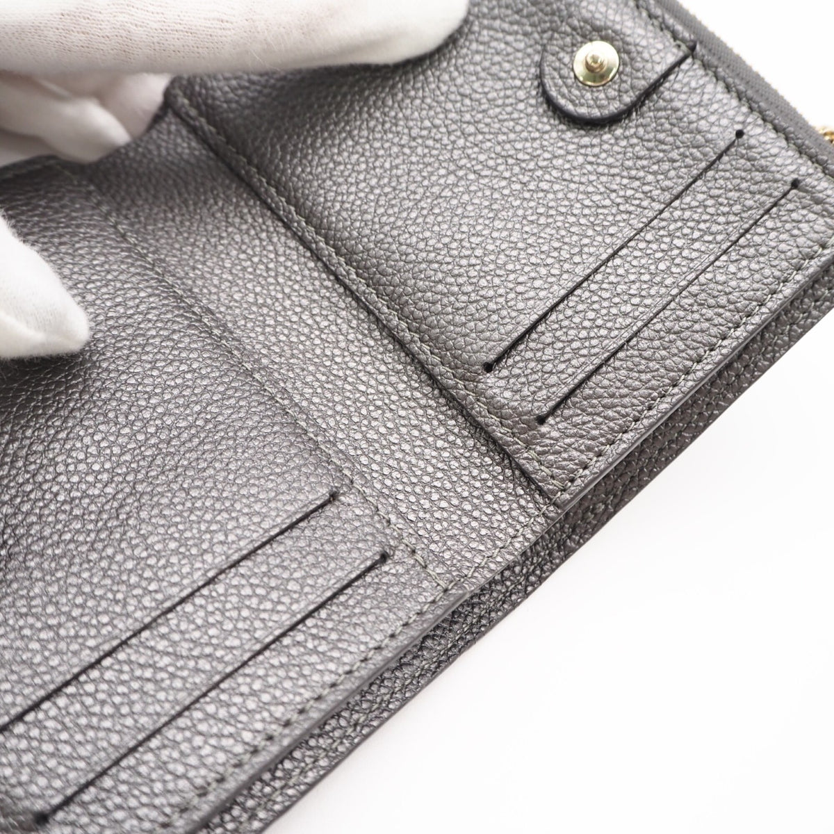 Louis Vuitton Silver Leather Wallet (Bi-Fold) (Pre-Owned)